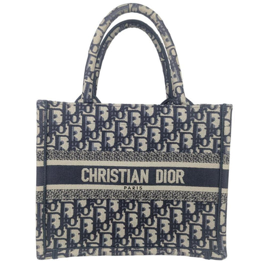 Christian Dior Navy Canvas Handbag Tote Bag ()