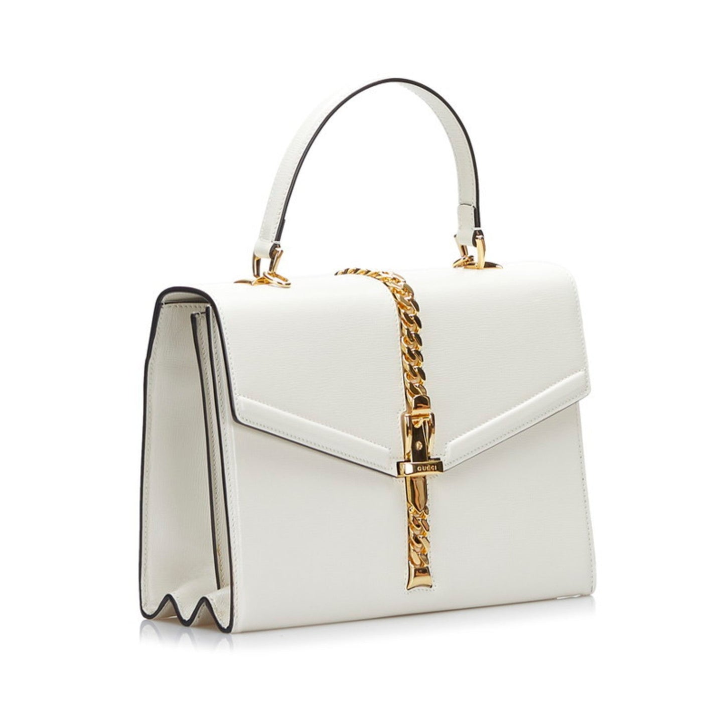 Gucci White Leather Shoulder Bag Style 2