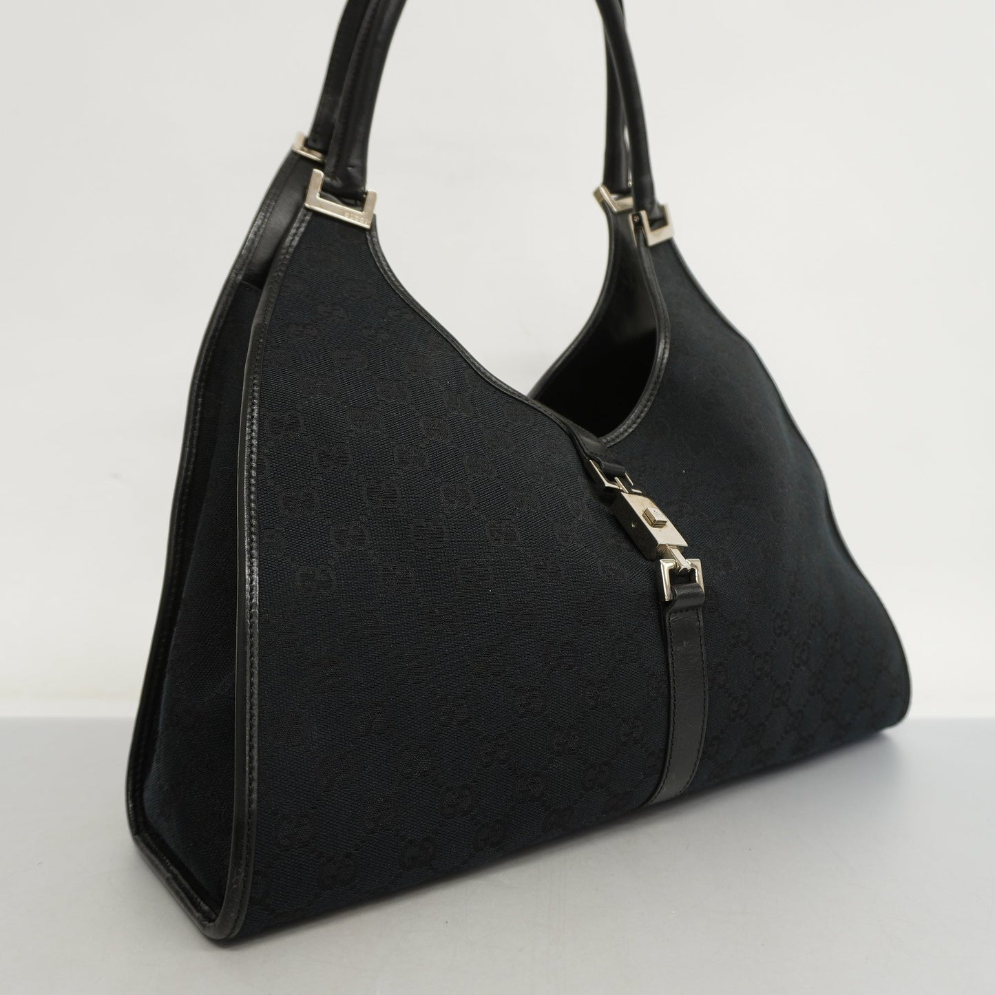 Gucci Leather Canvas Handbag