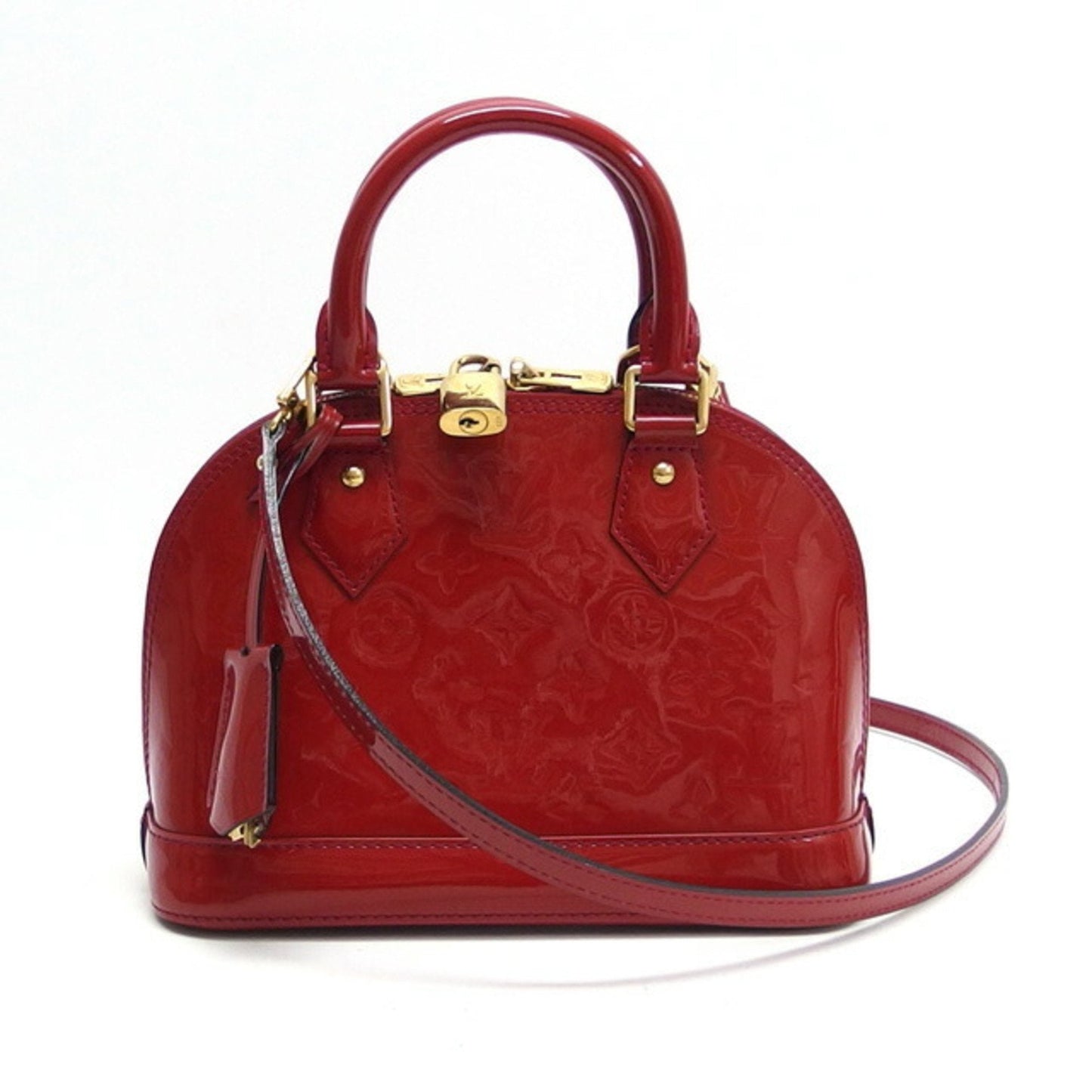 LOUIS VUITTON Monogram Vernis Alma BB Pomme d'Amour Shoulder Bag