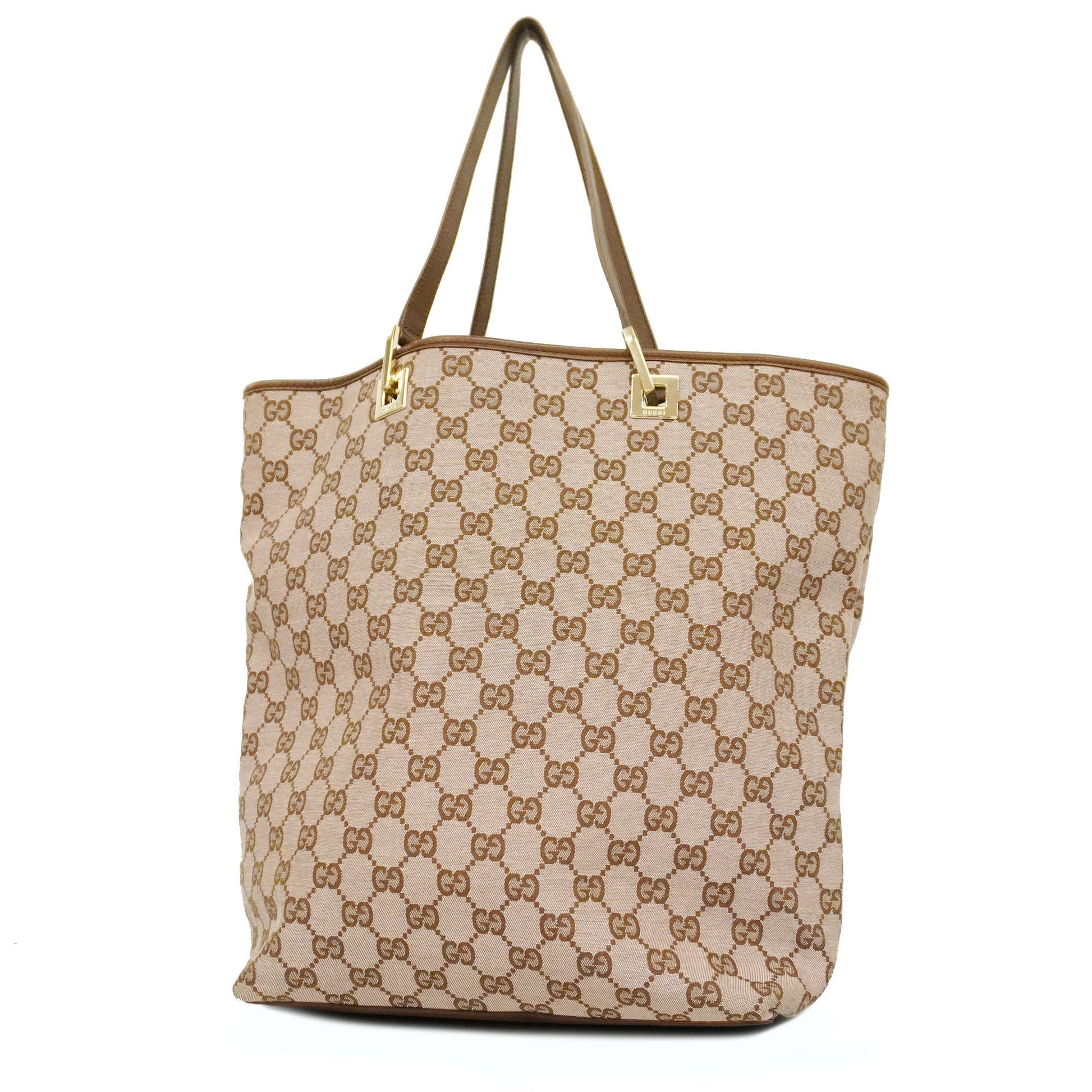 Gucci Leather Canvas Tote