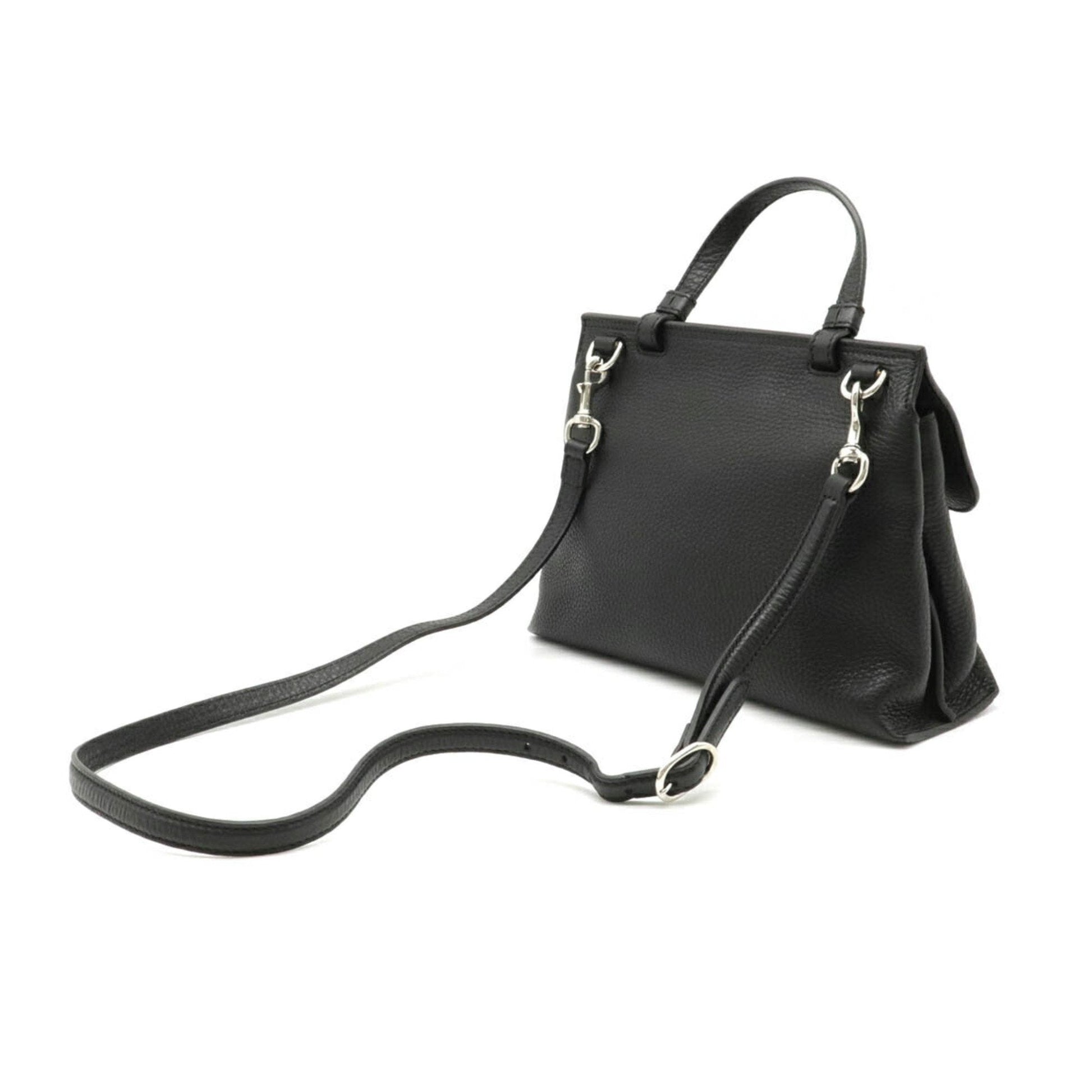 Gucci Bamboo Black Leather Shoulder Bag Style 6