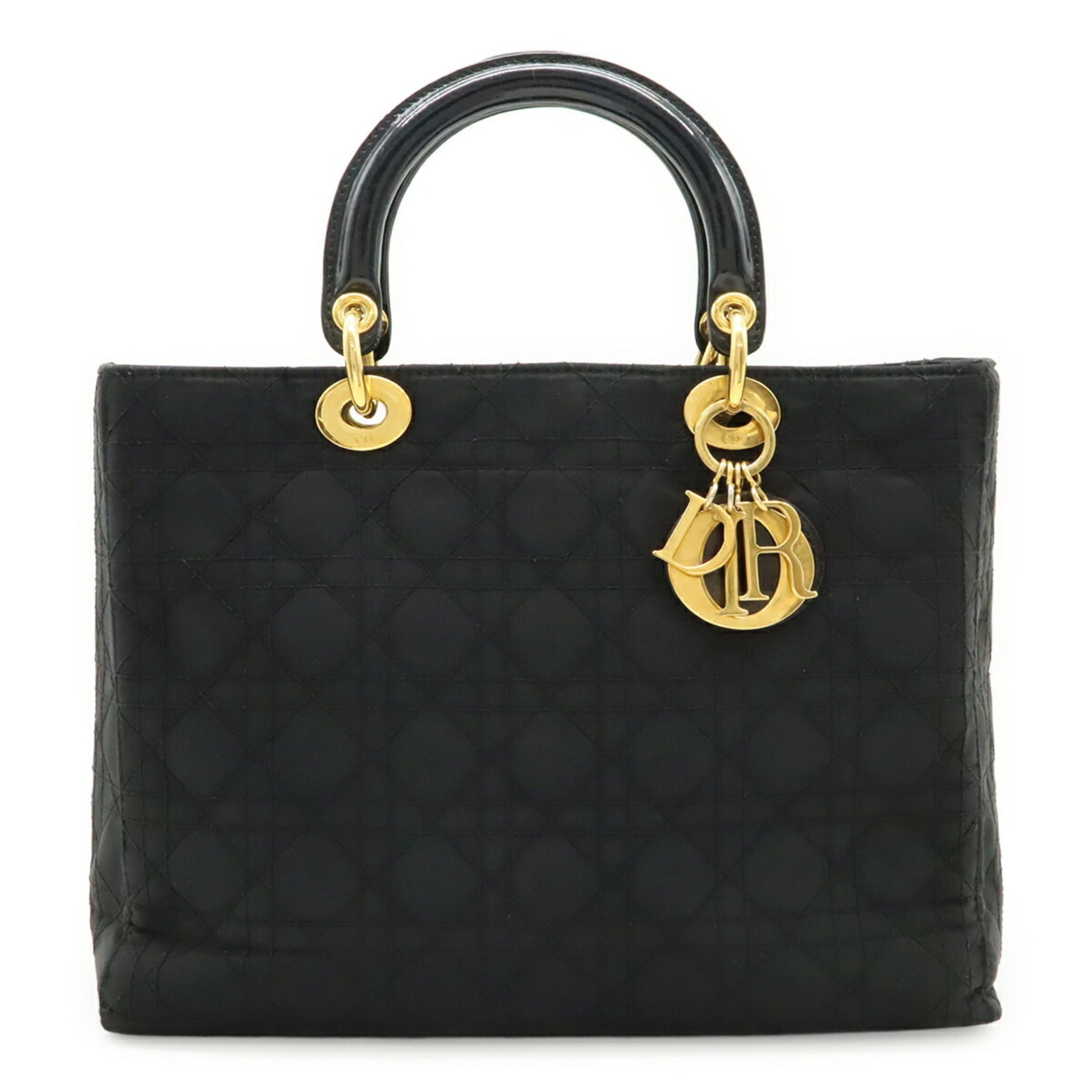 Christian Dior Black Nylon Handbag Tote Bag ()