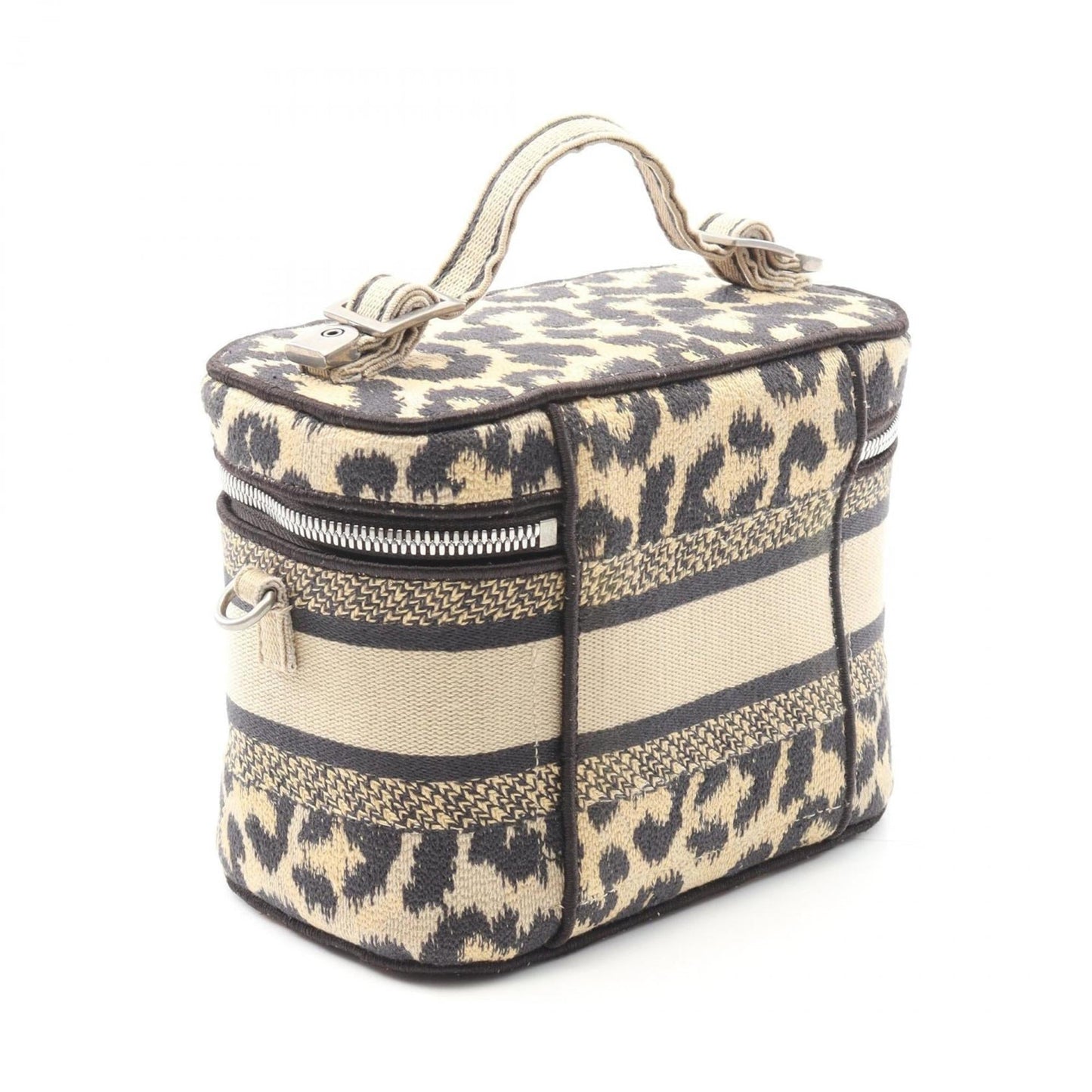 Christian Dior Beige Black Canvas Handbag ()