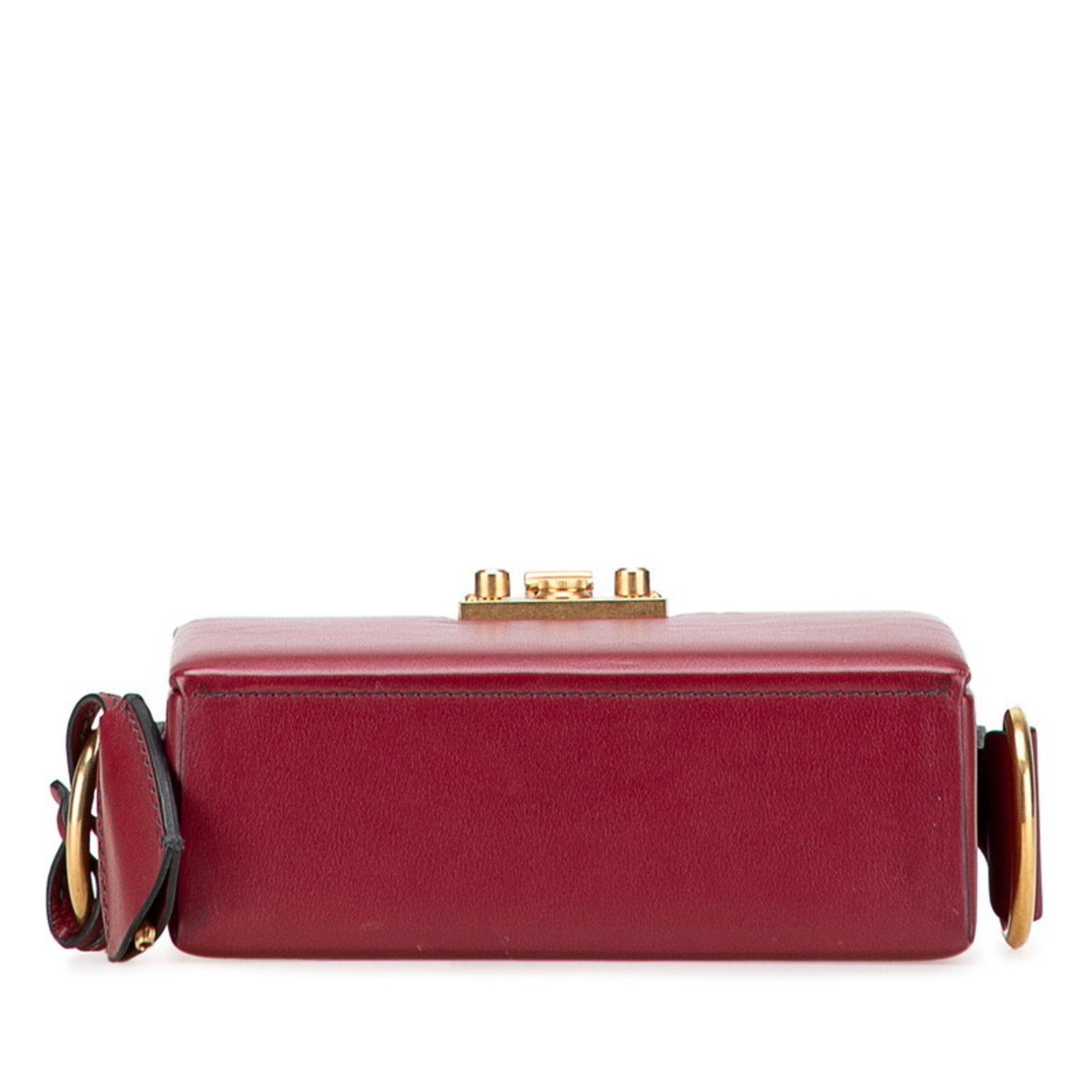 Christian Dior Red Color Leather Shoulder Bag ()