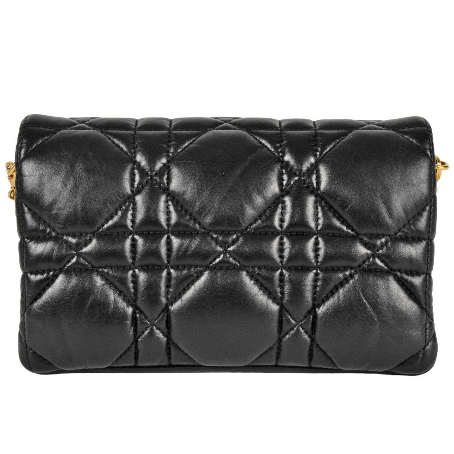 Christian Dior Black Leather Shoulder Bag ()