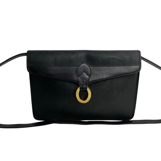Christian Dior Black Leather Pvc Pochette Shoulder Bag ()