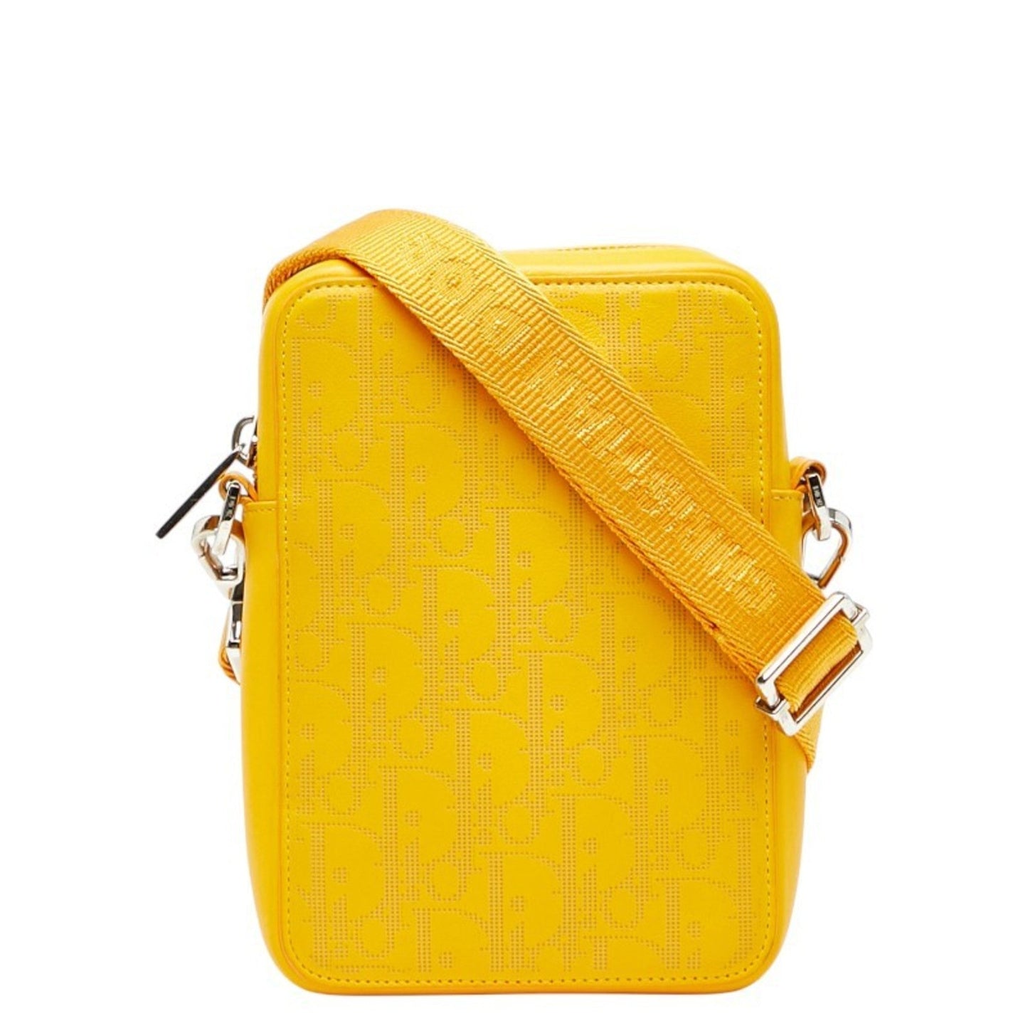 Christian Dior Trotter Yellow Trotter Leather Shoulder Bag ()