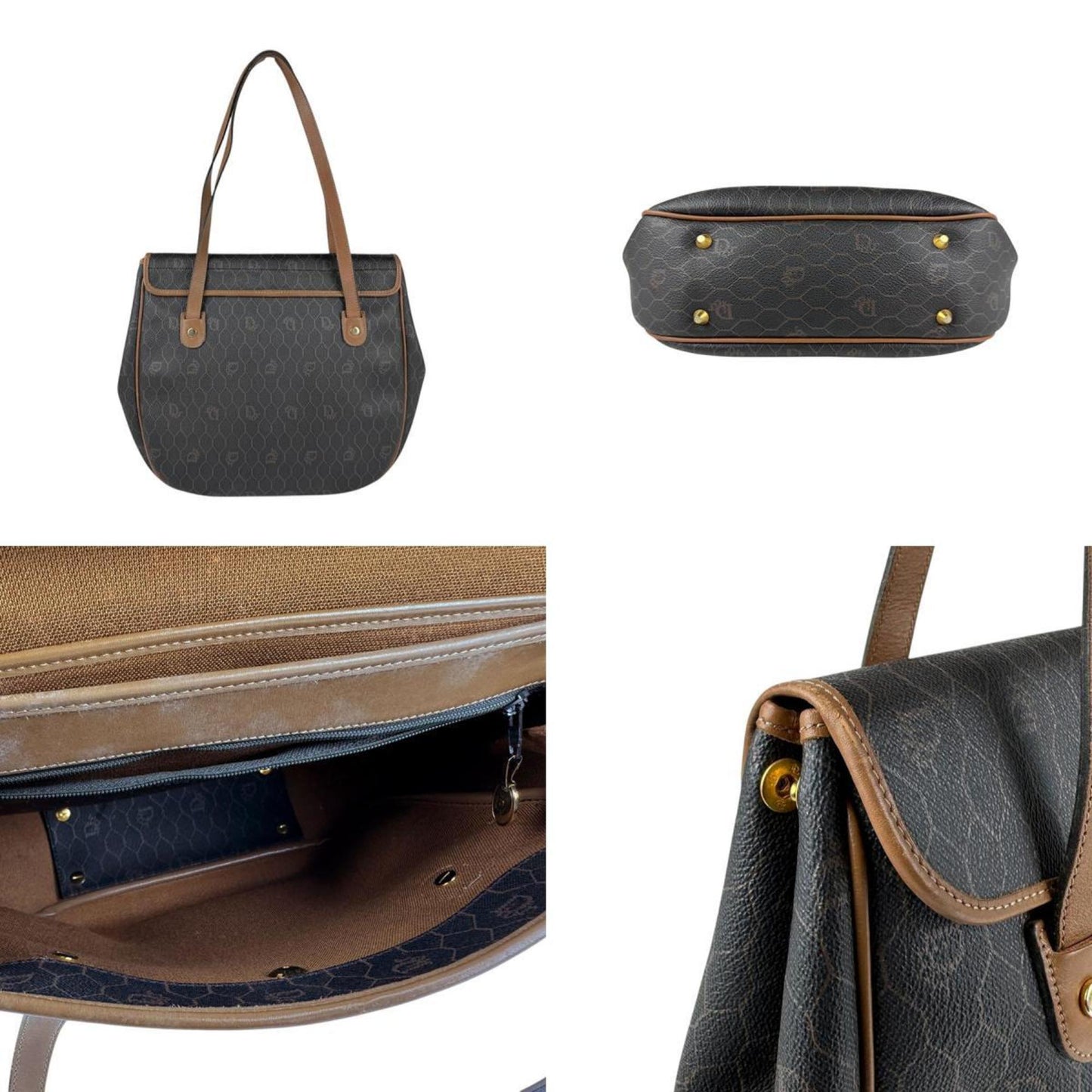 Christian Dior Brown Pvc Leather Shoulder Bag ()
