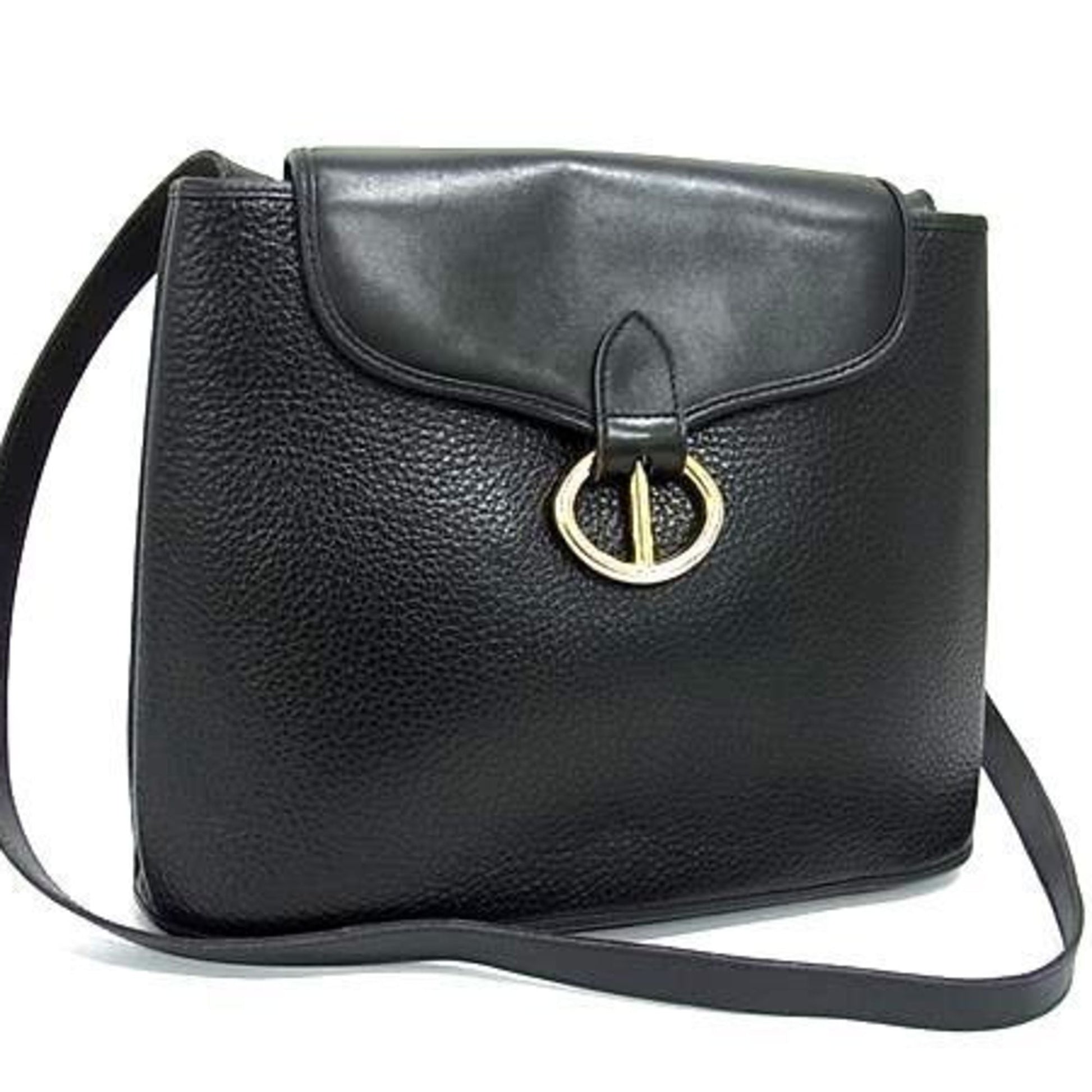Christian Dior Black Leather Shoulder Bag ()