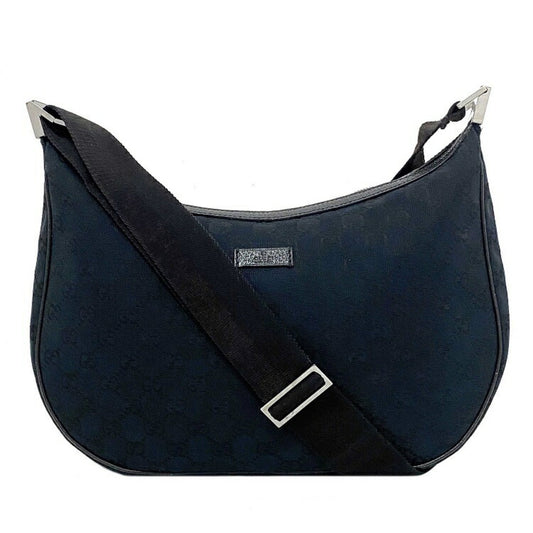 Gucci Shoulder Bag Black 122790 Canvas Leather Gucci Women's Crossbody GG