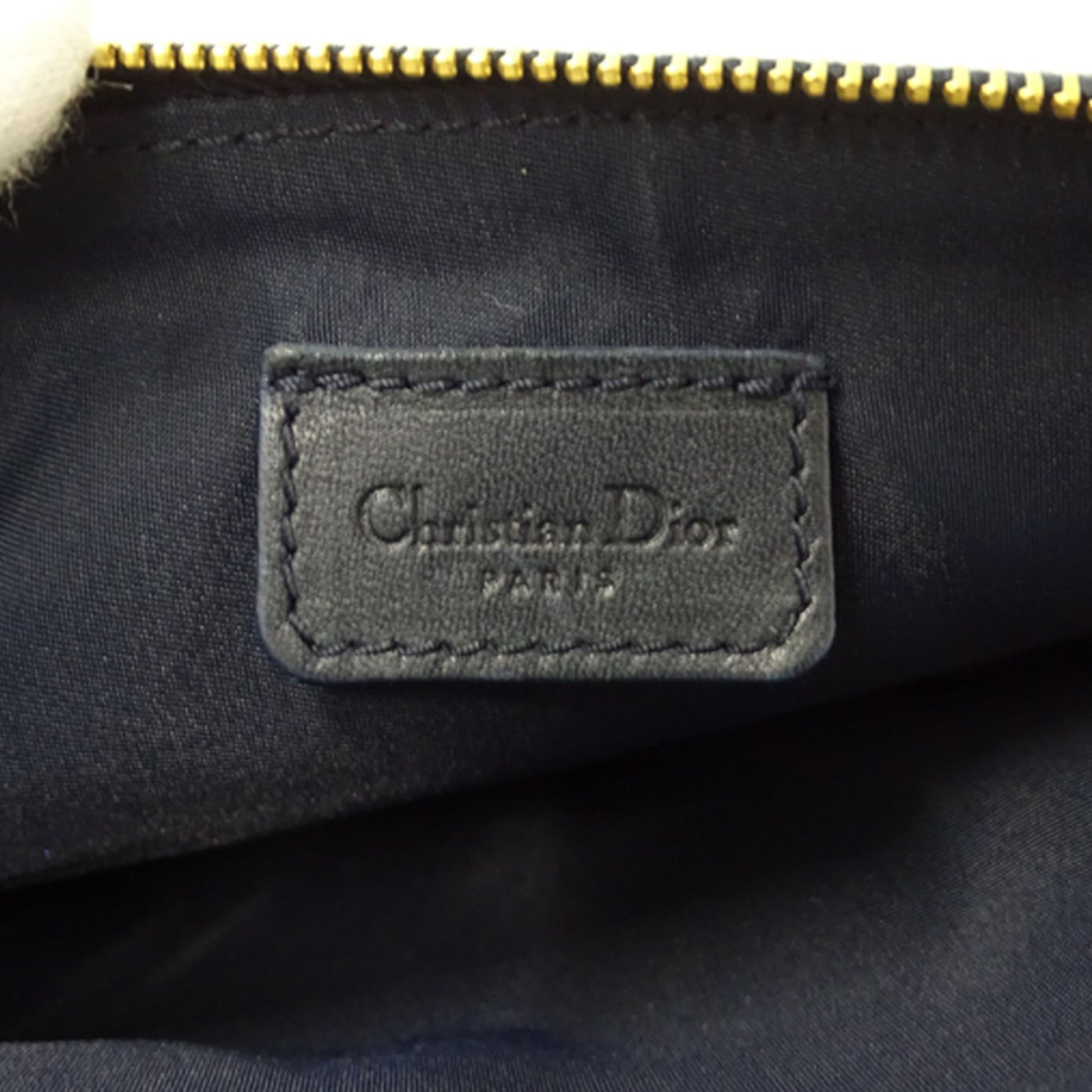 Christian Dior Blue Jacquard Shoulder Bag ()