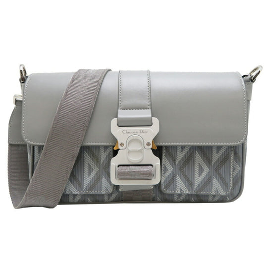 Christian Dior Gray Leather Shoulder Bag ()
