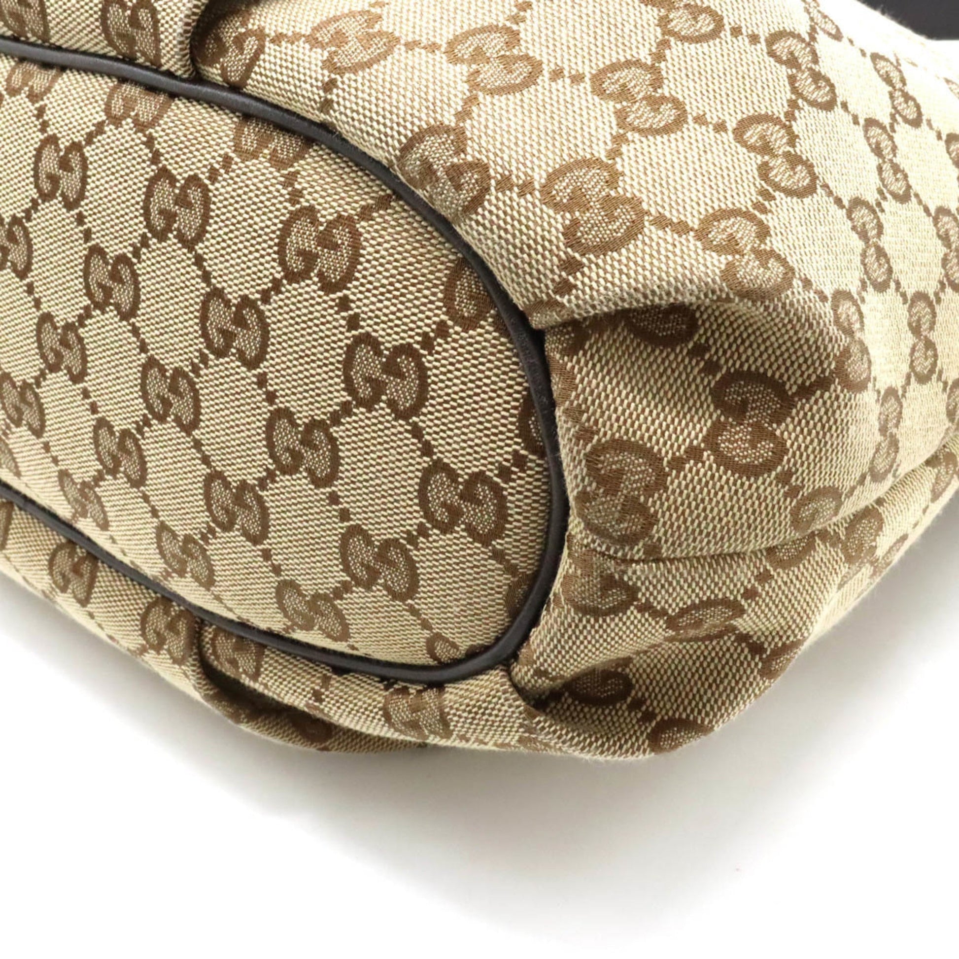 Gucci Leather Canvas Shoulder Bag