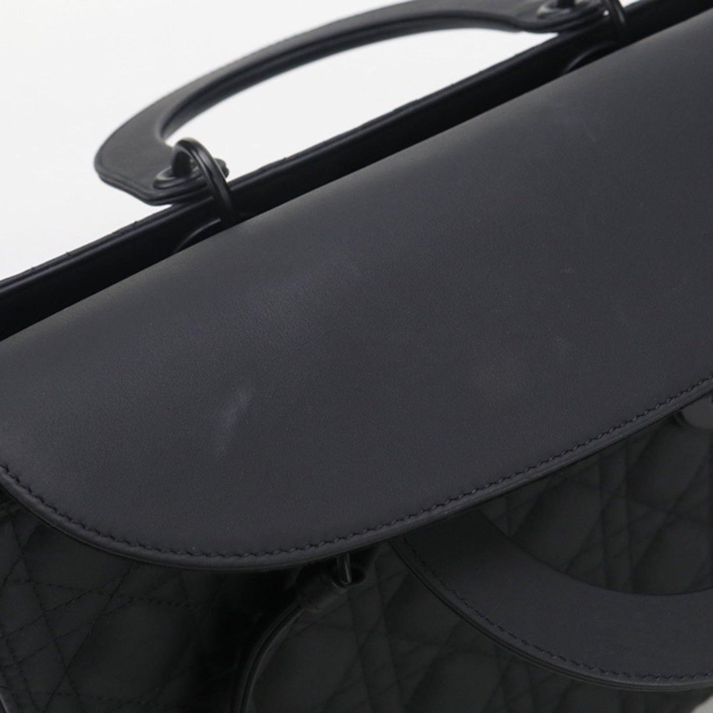 Christian Dior Black Leather Tote Bag ()