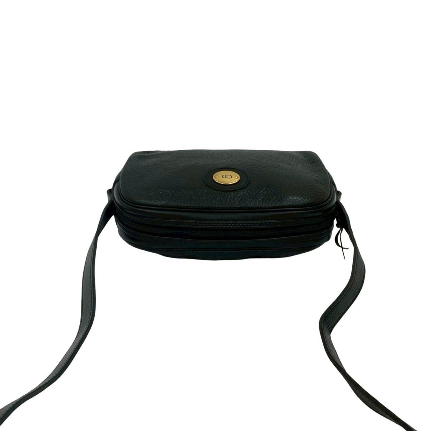 Christian Dior Black Leather Pochette Shoulder Bag ()