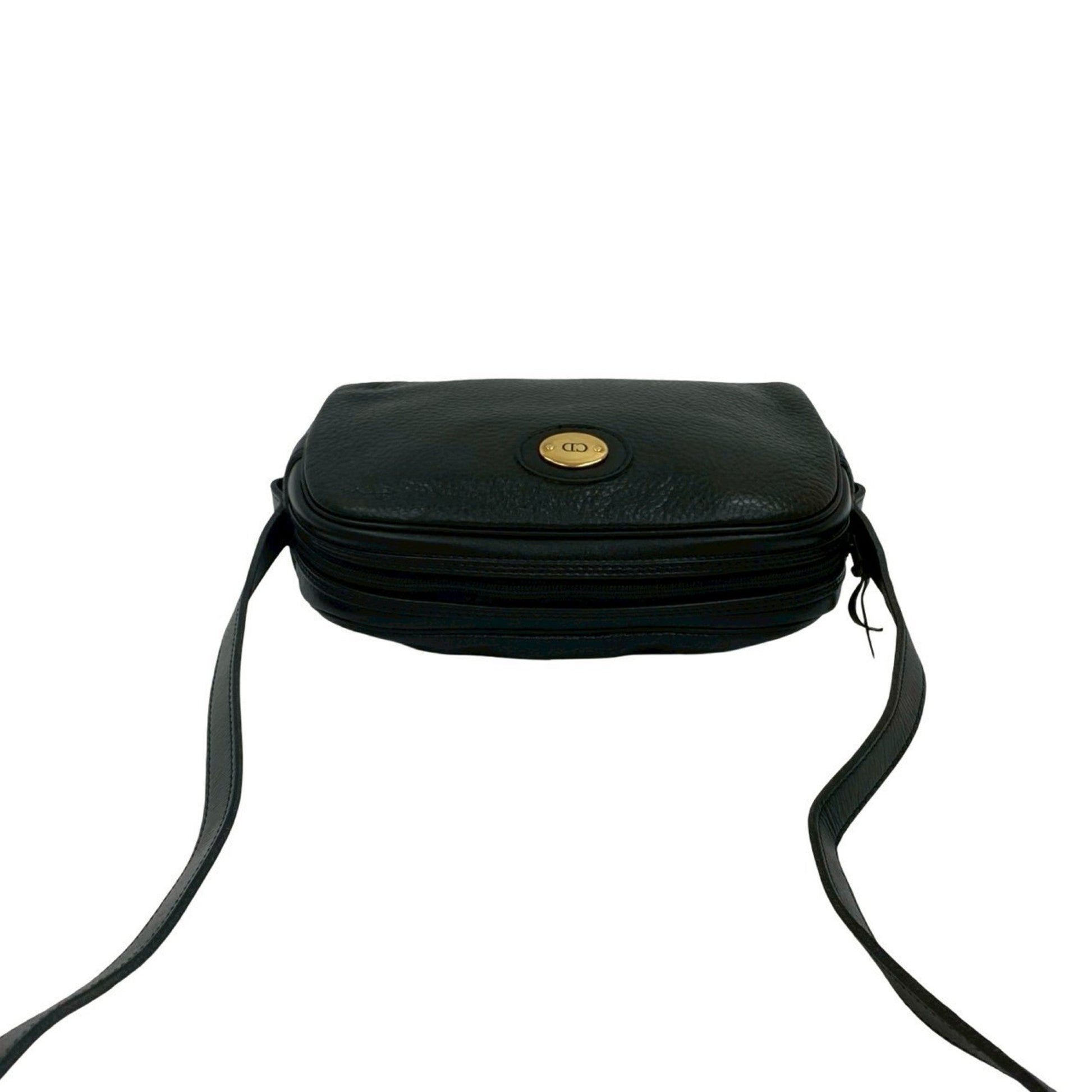 Christian Dior Black Leather Pochette Shoulder Bag ()