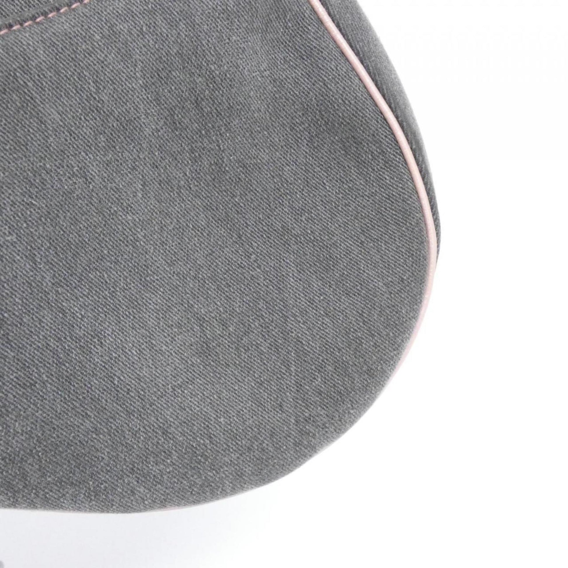 Christian Dior Gray Pink Denim Shoulder Bag ()
