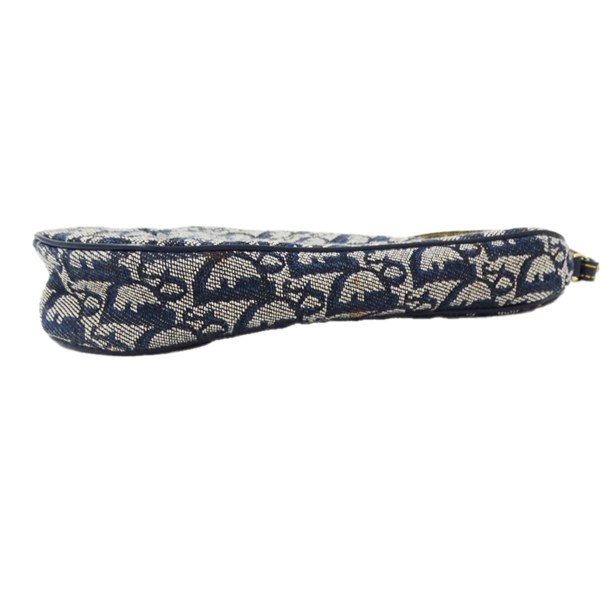 Christian Dior Blue Jacquard Shoulder Bag ()