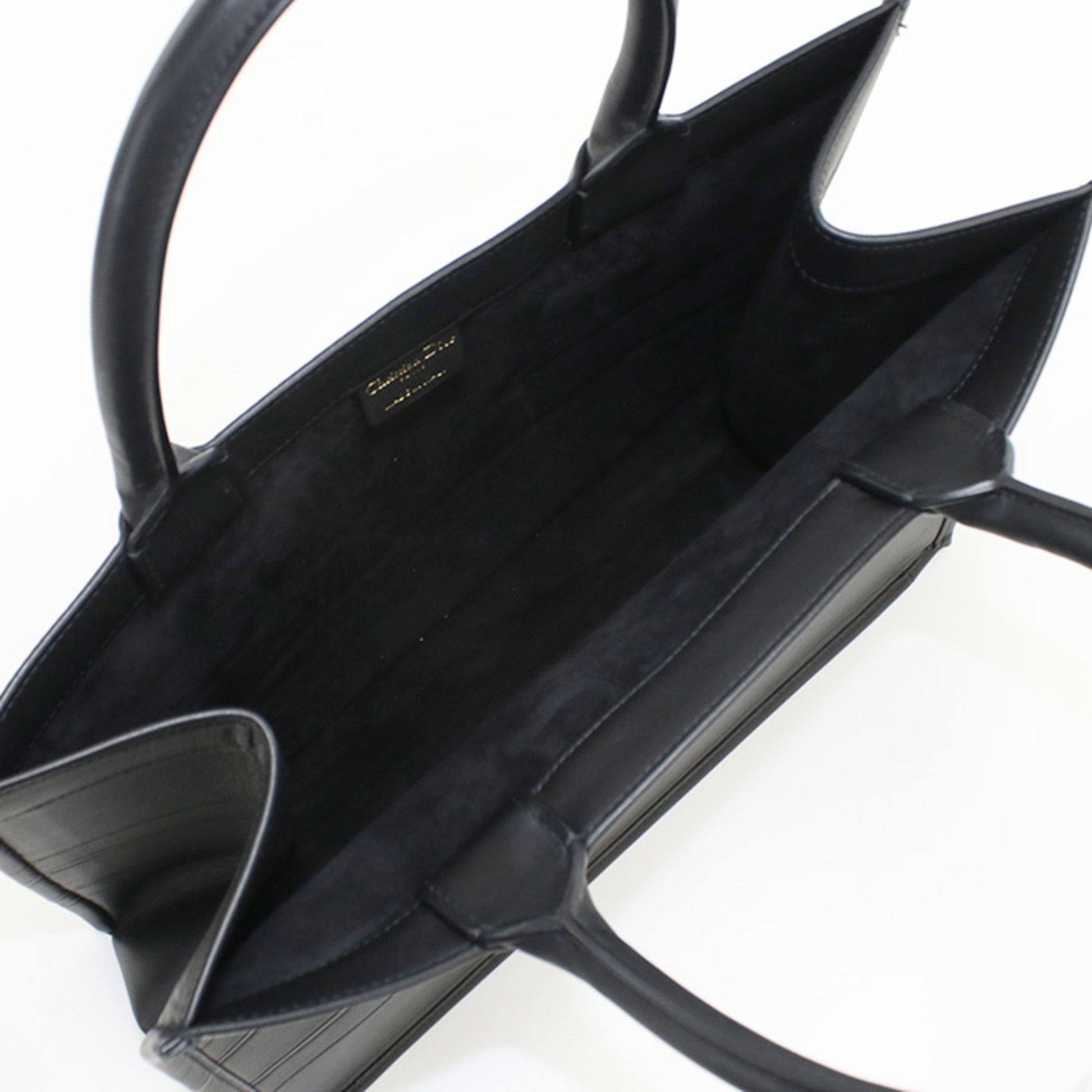 Christian Dior Black Leather Tote Bag ()