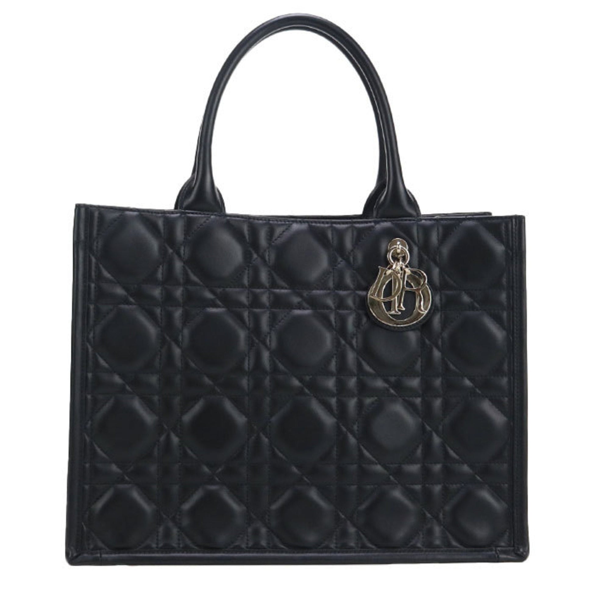 Christian Dior Black Leather Tote Bag ()