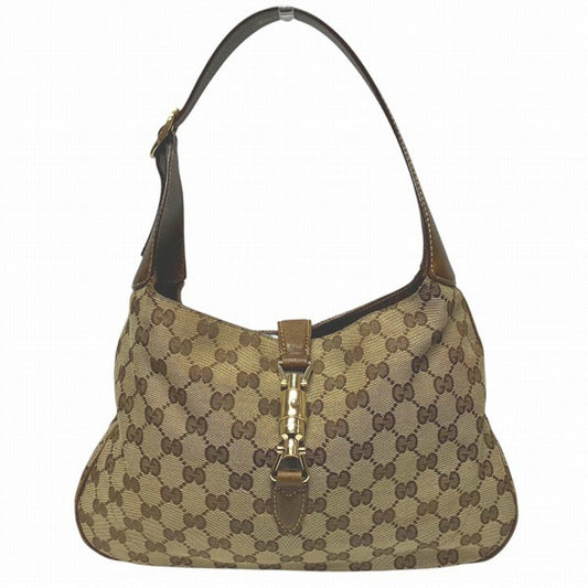 Gucci Leather Canvas Shoulder Bag