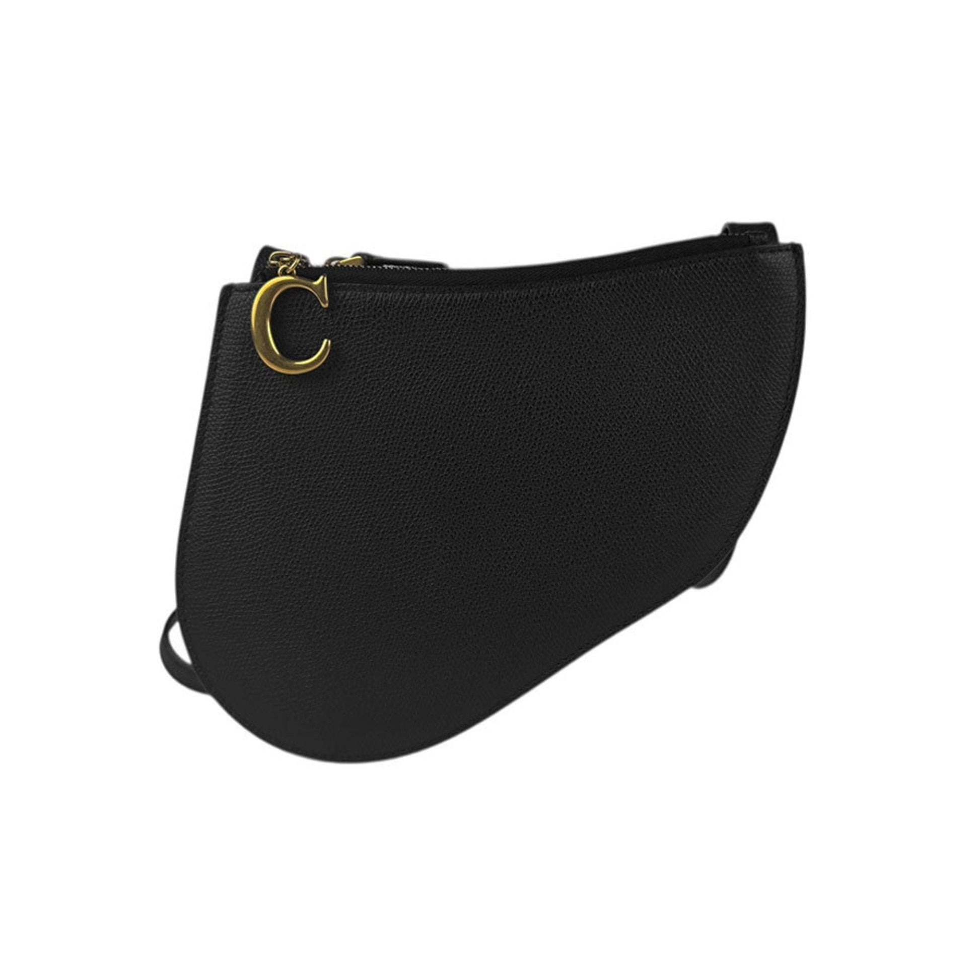 Christian Dior Black Leather Shoulder Bag ()