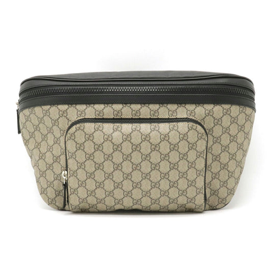 Gucci GG Supreme Black Leather Clutch