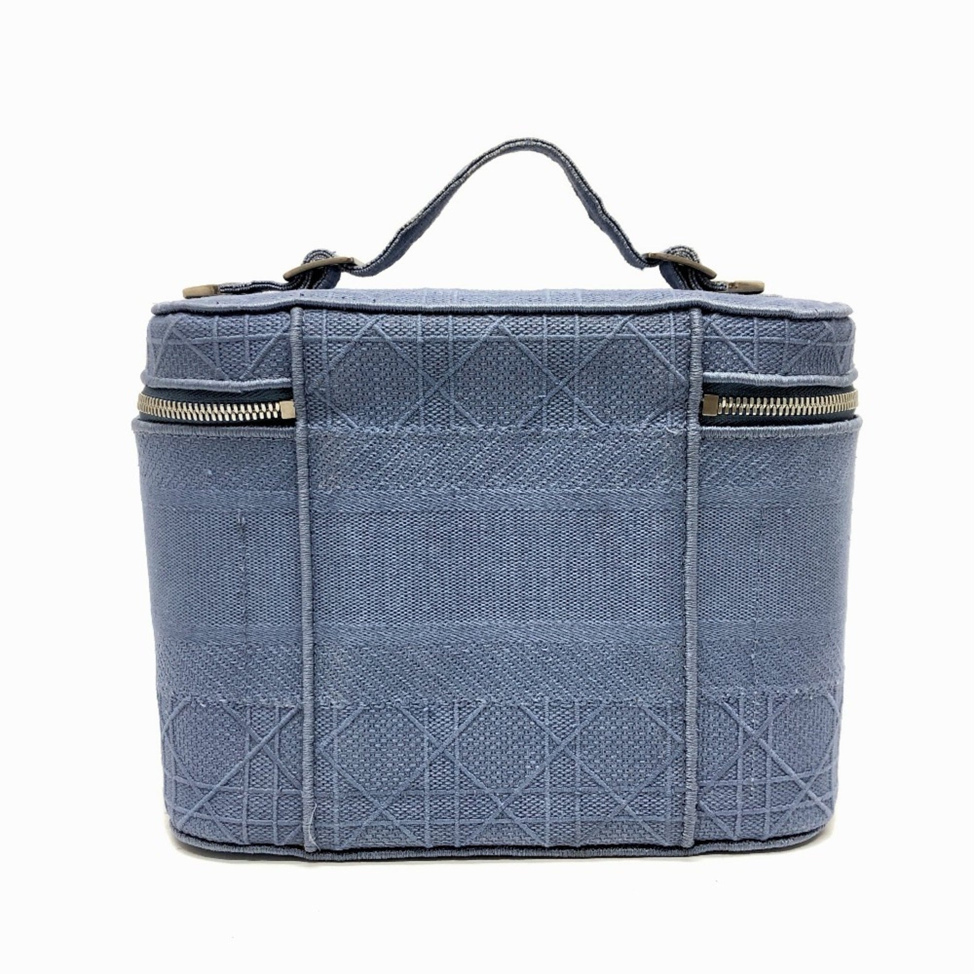 Christian Dior Blue Canvas Vanity Bag ()
