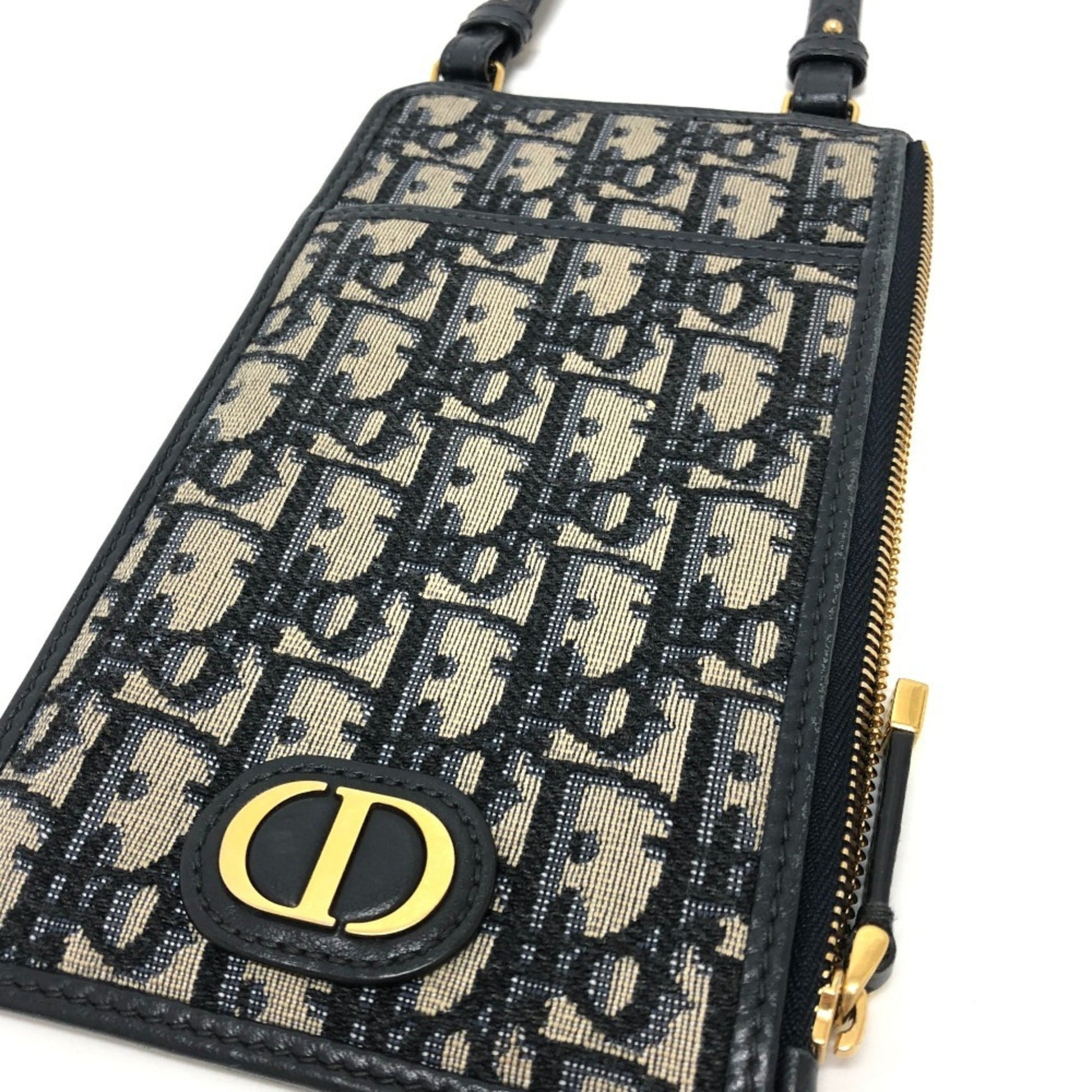Christian Dior Navy Canvas Shoulder Bag ()