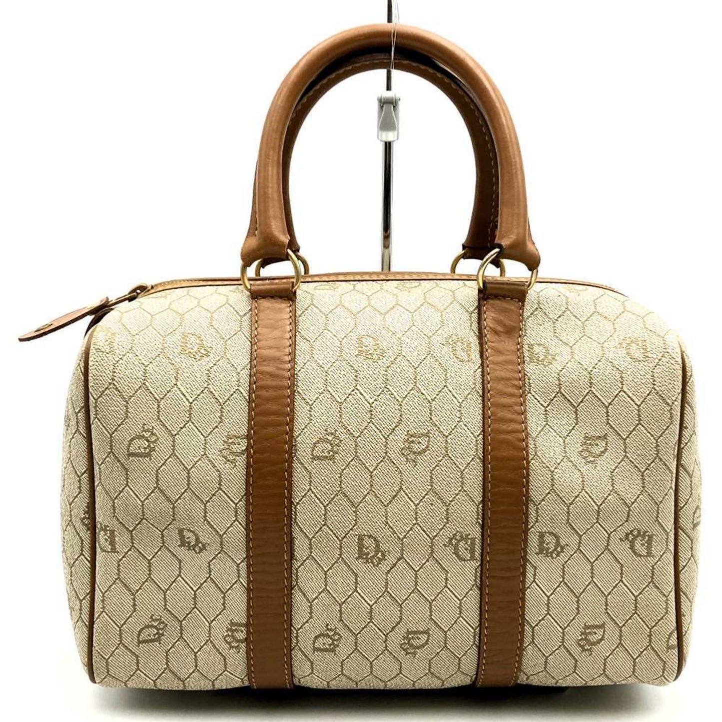 Christian Dior Beige Brown Pvc Handbag ()