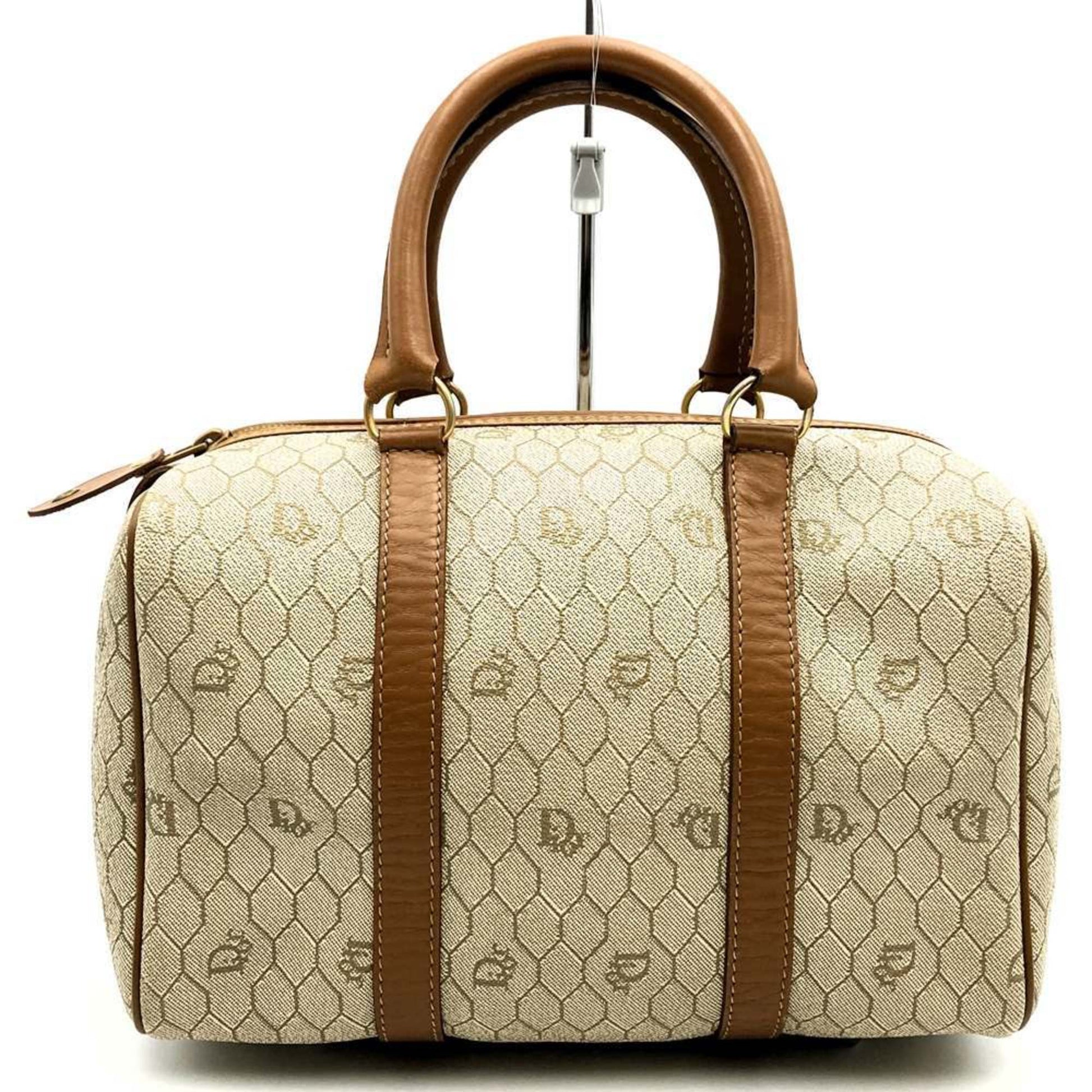 Christian Dior Beige Brown Pvc Handbag ()