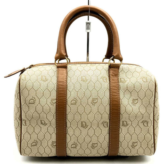 Christian Dior Beige Brown Pvc Handbag ()