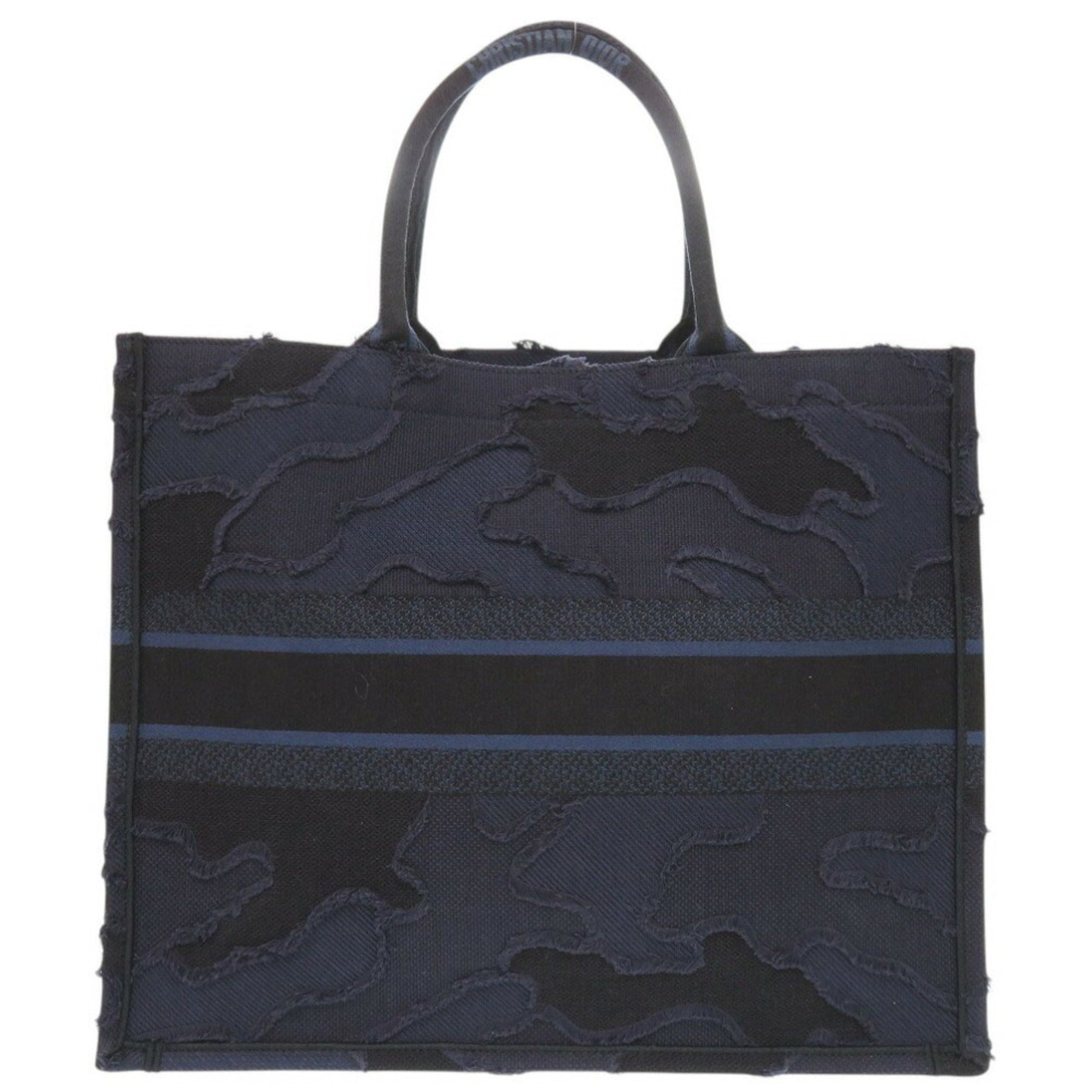 Christian Dior Navy Canvas Tote Bag ()