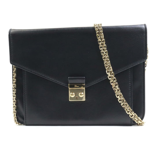 Christian Dior Black Leather Clutch Bag ()