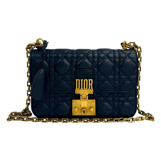 Christian Dior Blue Leather Shoulder Bag ()