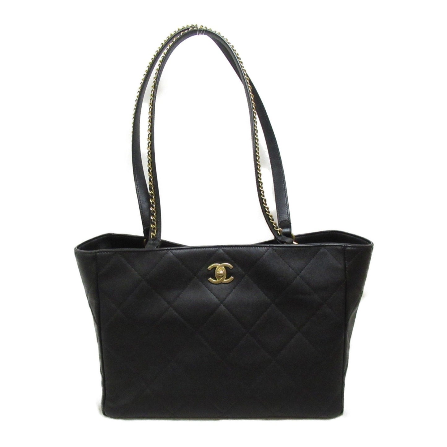 CHANEL Bag Leather Women's Black AS3537