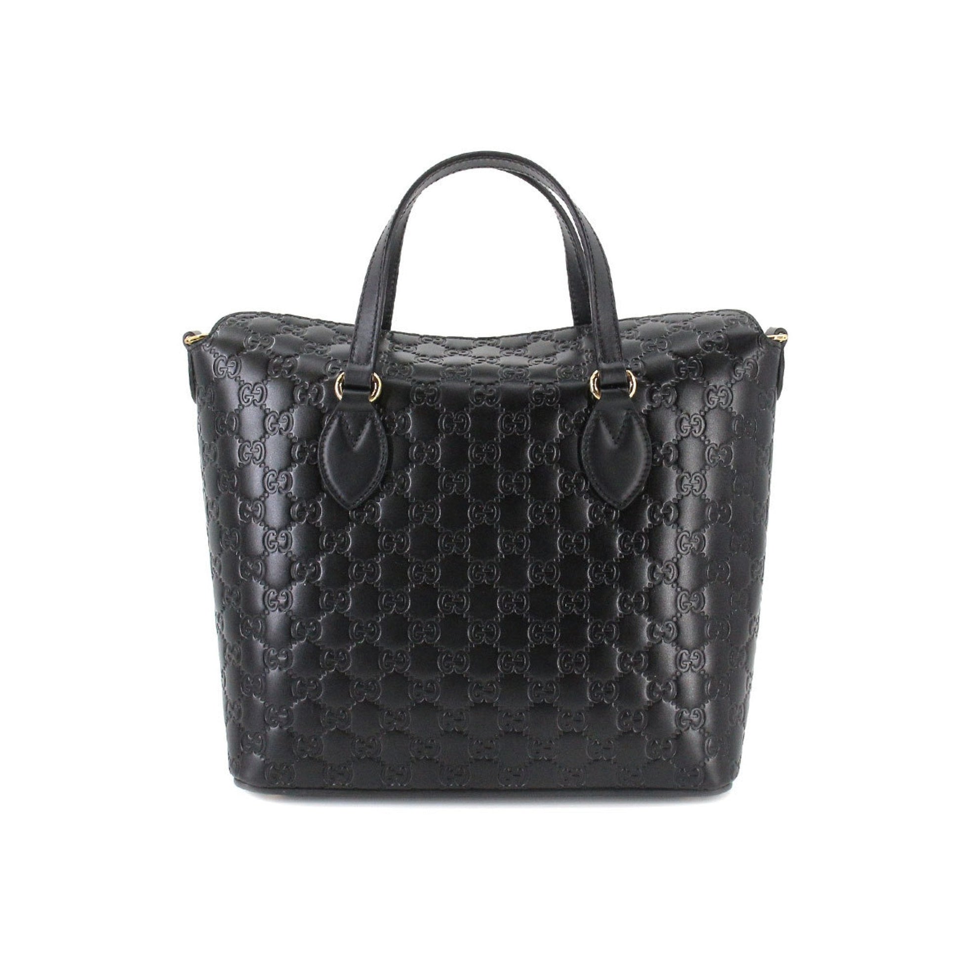 Gucci Guccissima Black Leather Tote Style 7
