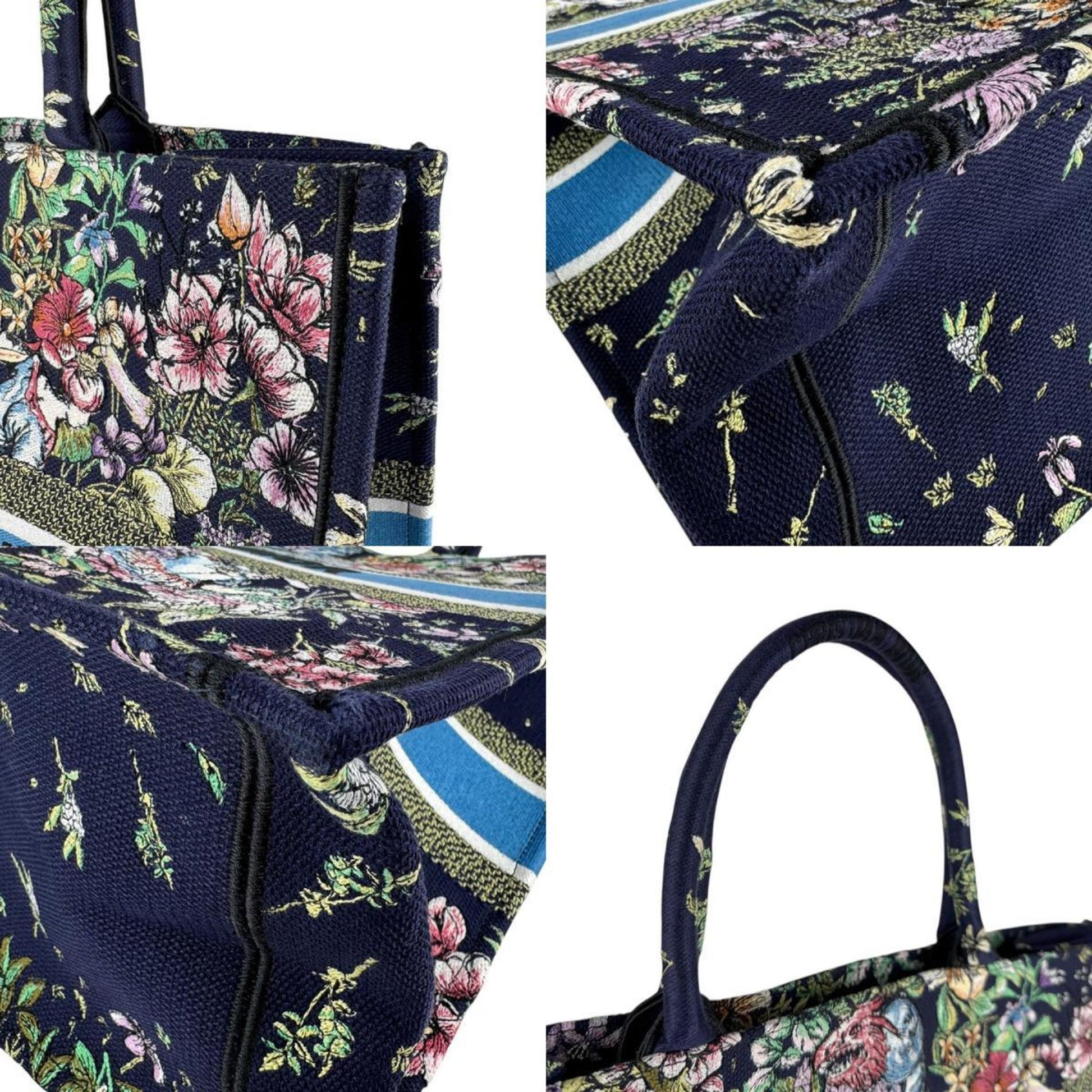 Christian Dior Multi-Color Navy Canvas Shoulder Bag ()