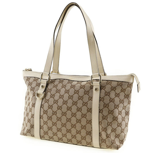 Gucci Leather Canvas Tote