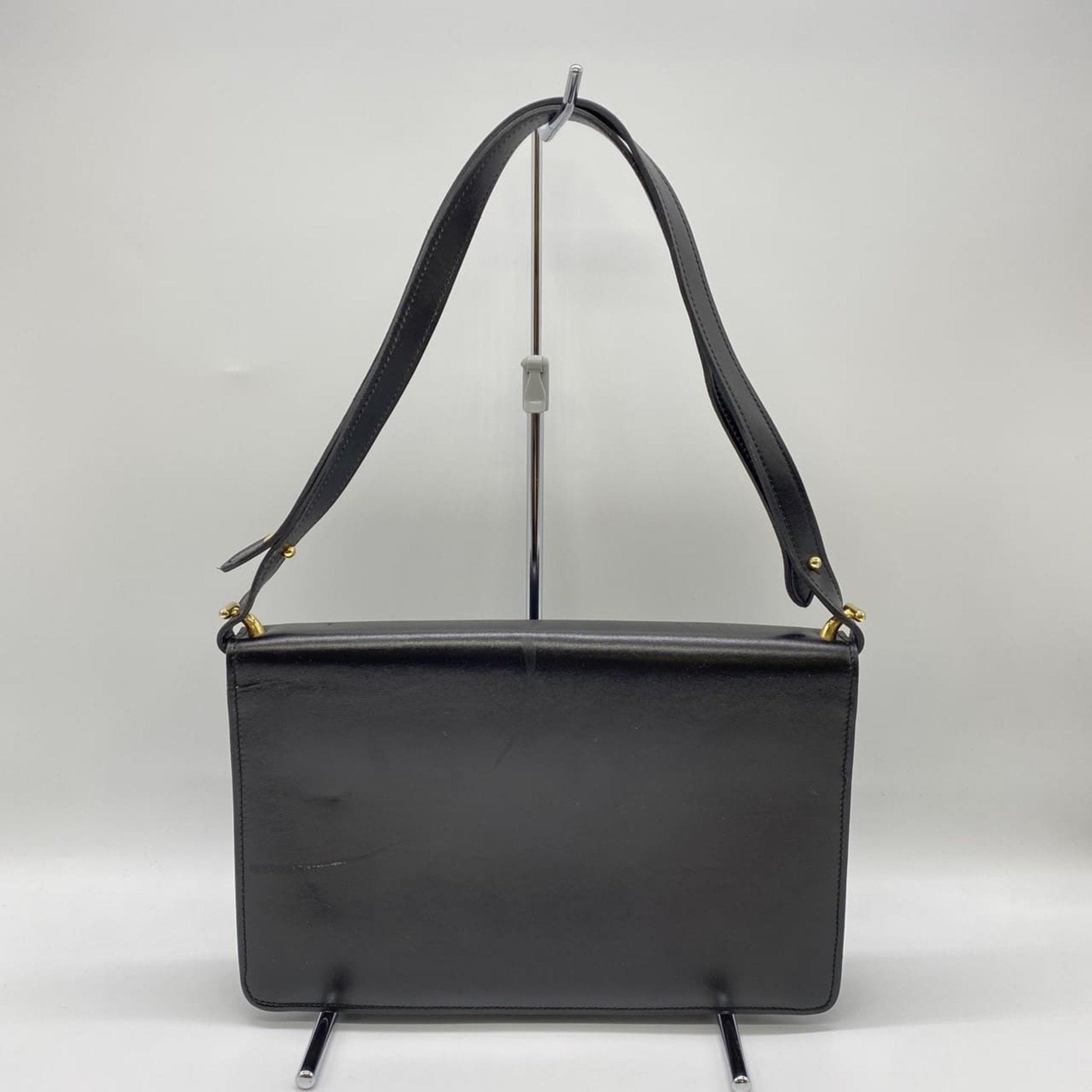 Christian Dior Black Leather Shoulder Bag ()
