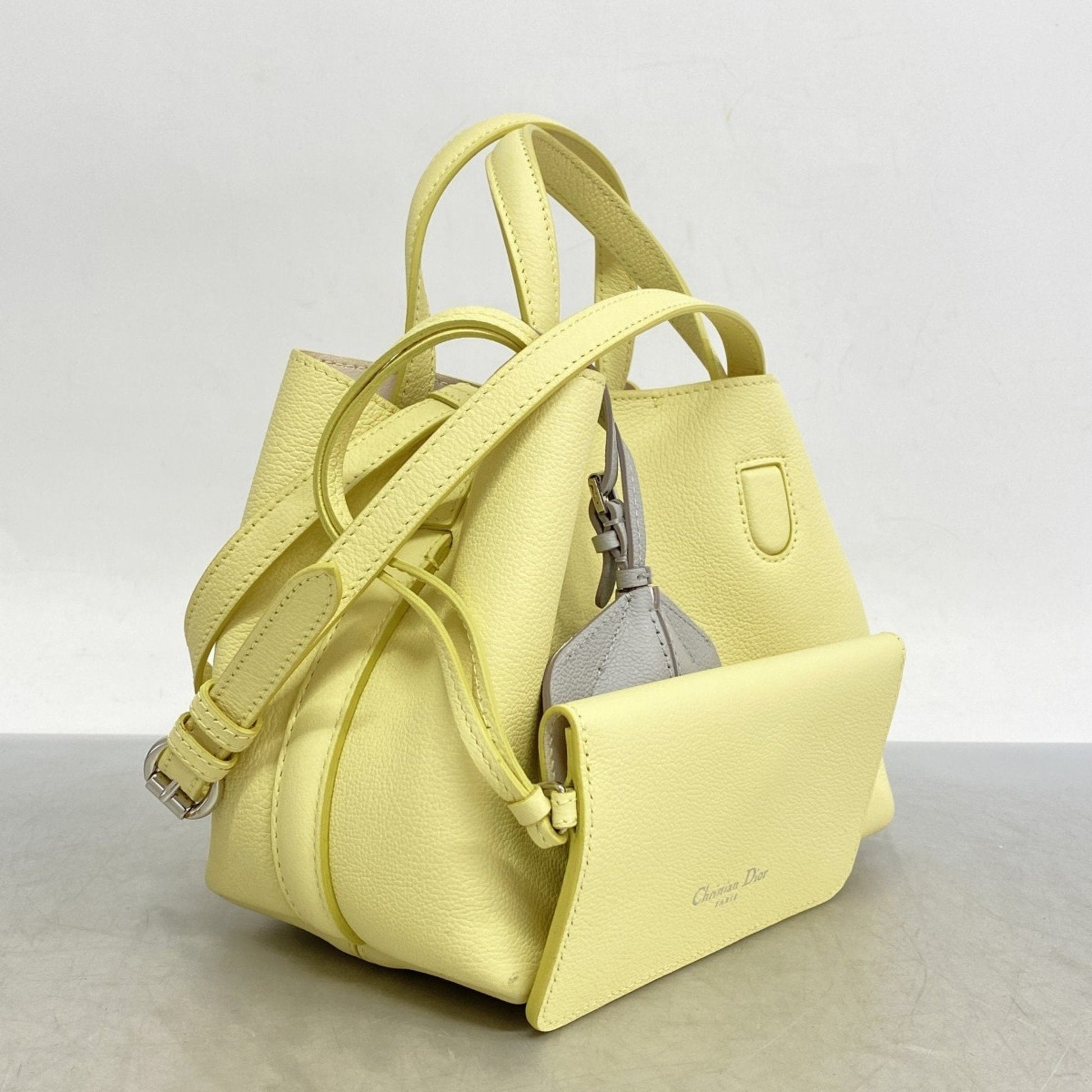 Christian Dior Yellow Leather Handbag ()