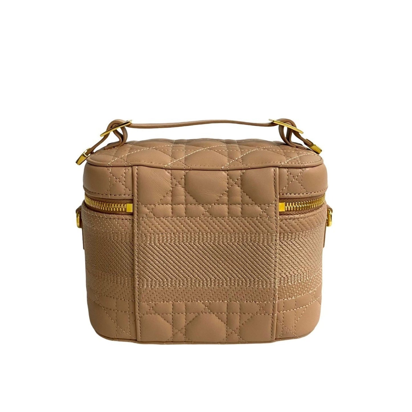 Christian Dior Pink Beige Leather Shoulder Bag ()
