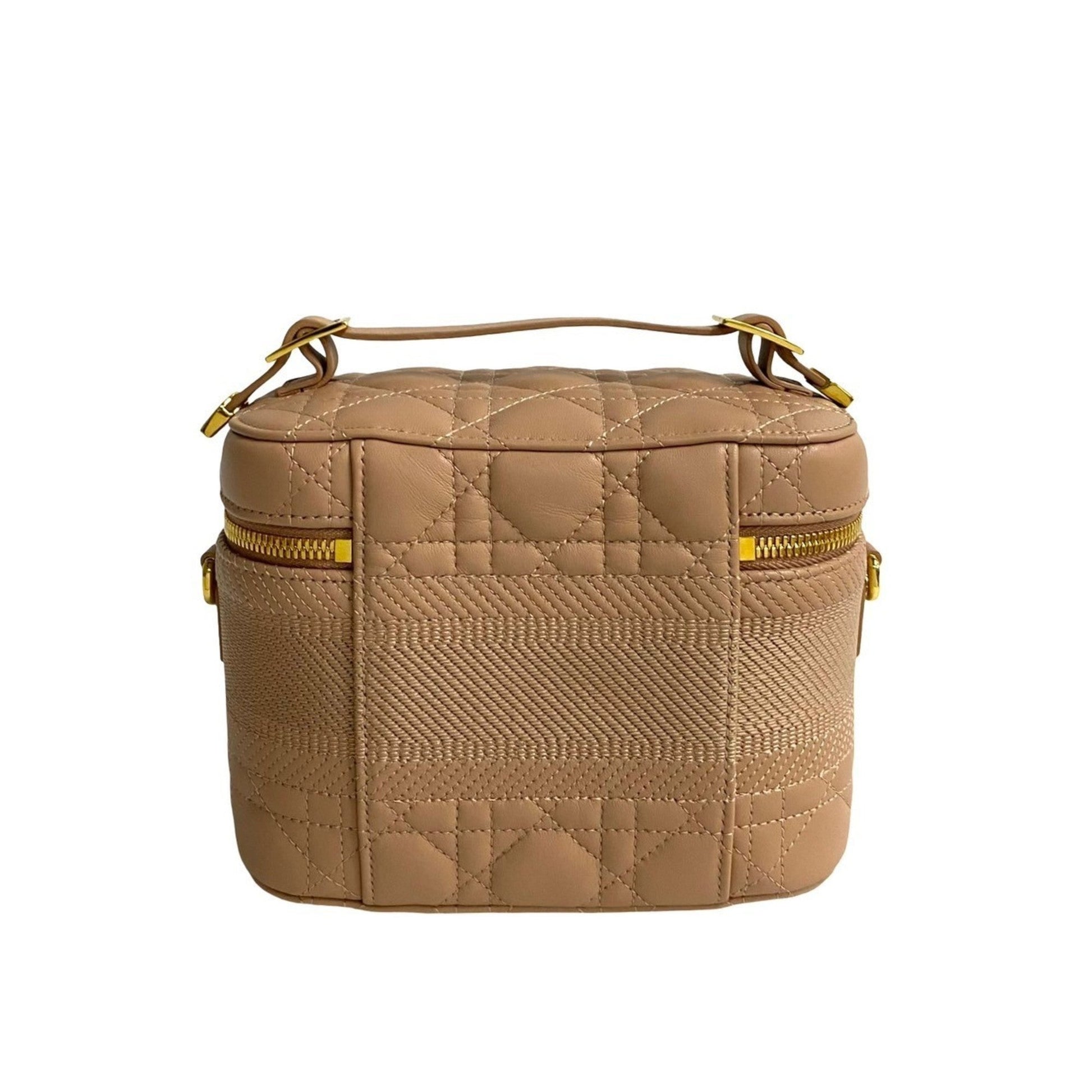 Christian Dior Pink Beige Leather Shoulder Bag ()