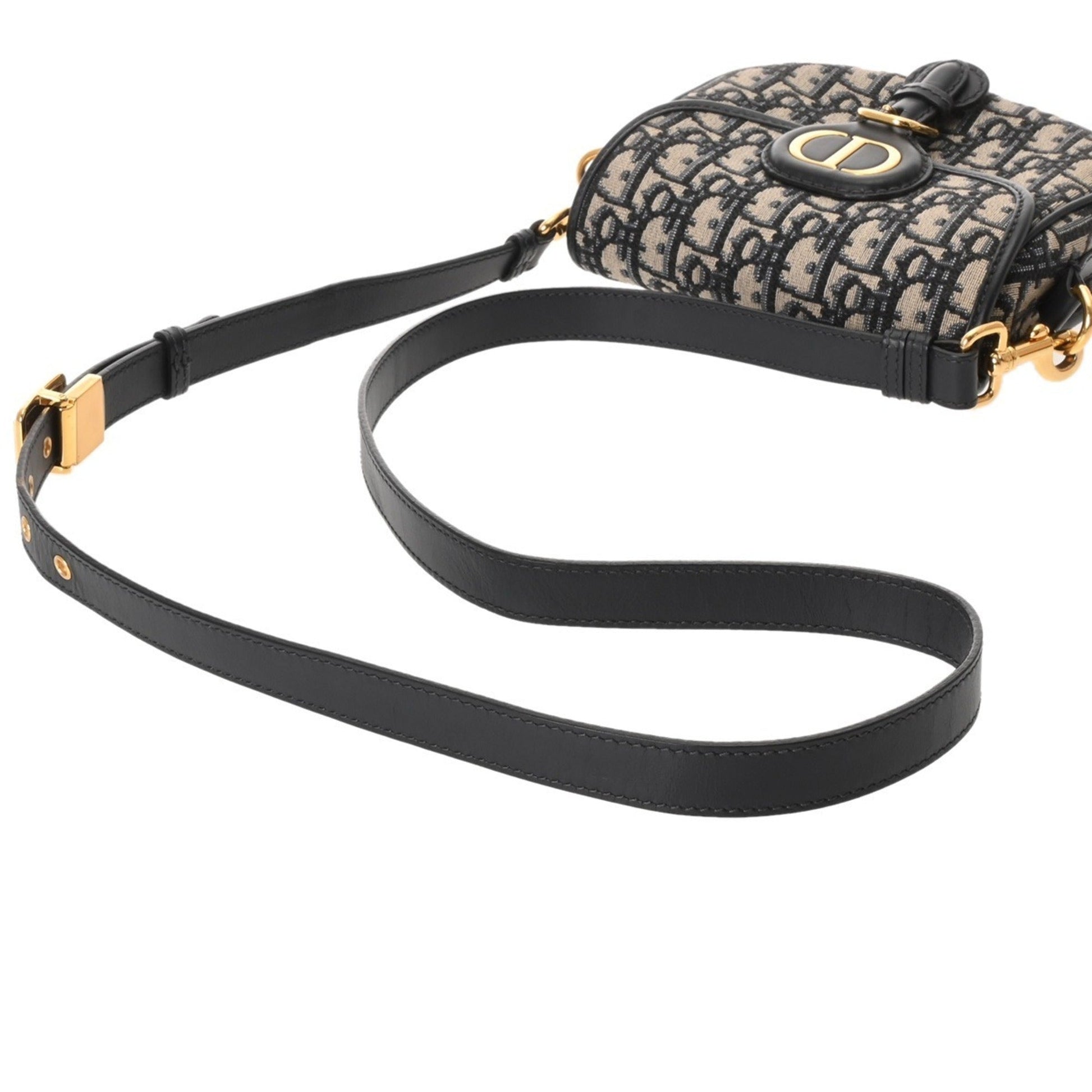 Christian Dior Navy Jacquard Shoulder Bag ()