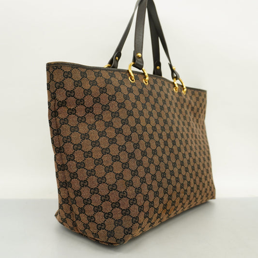 Gucci Leather Canvas Tote