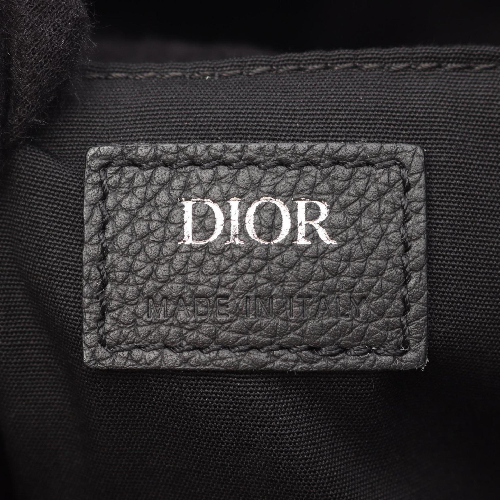 Christian Dior Beige Black Blue Canvas Leather Backpack ()