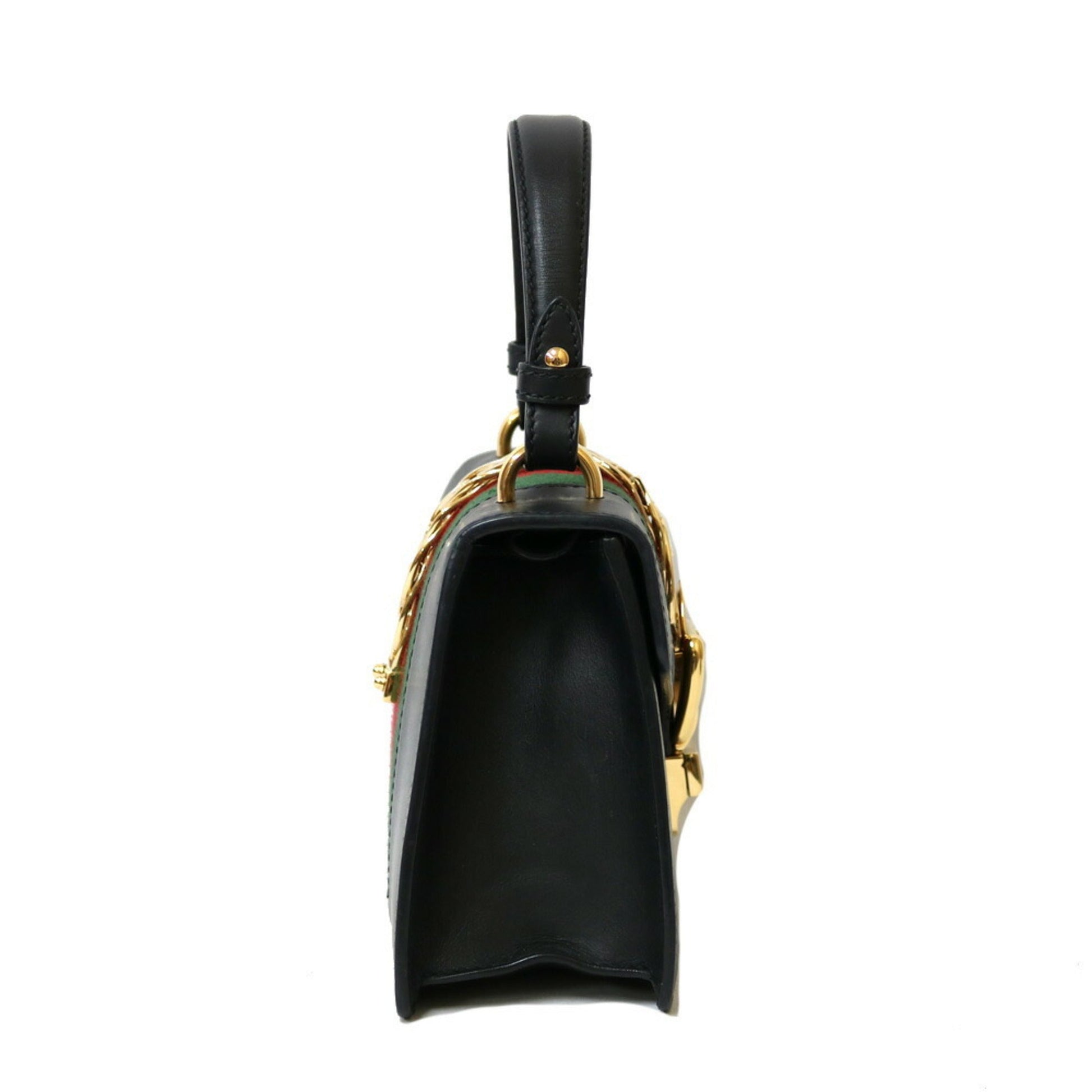 Gucci Sylvie Black Leather Shoulder Bag Style 2