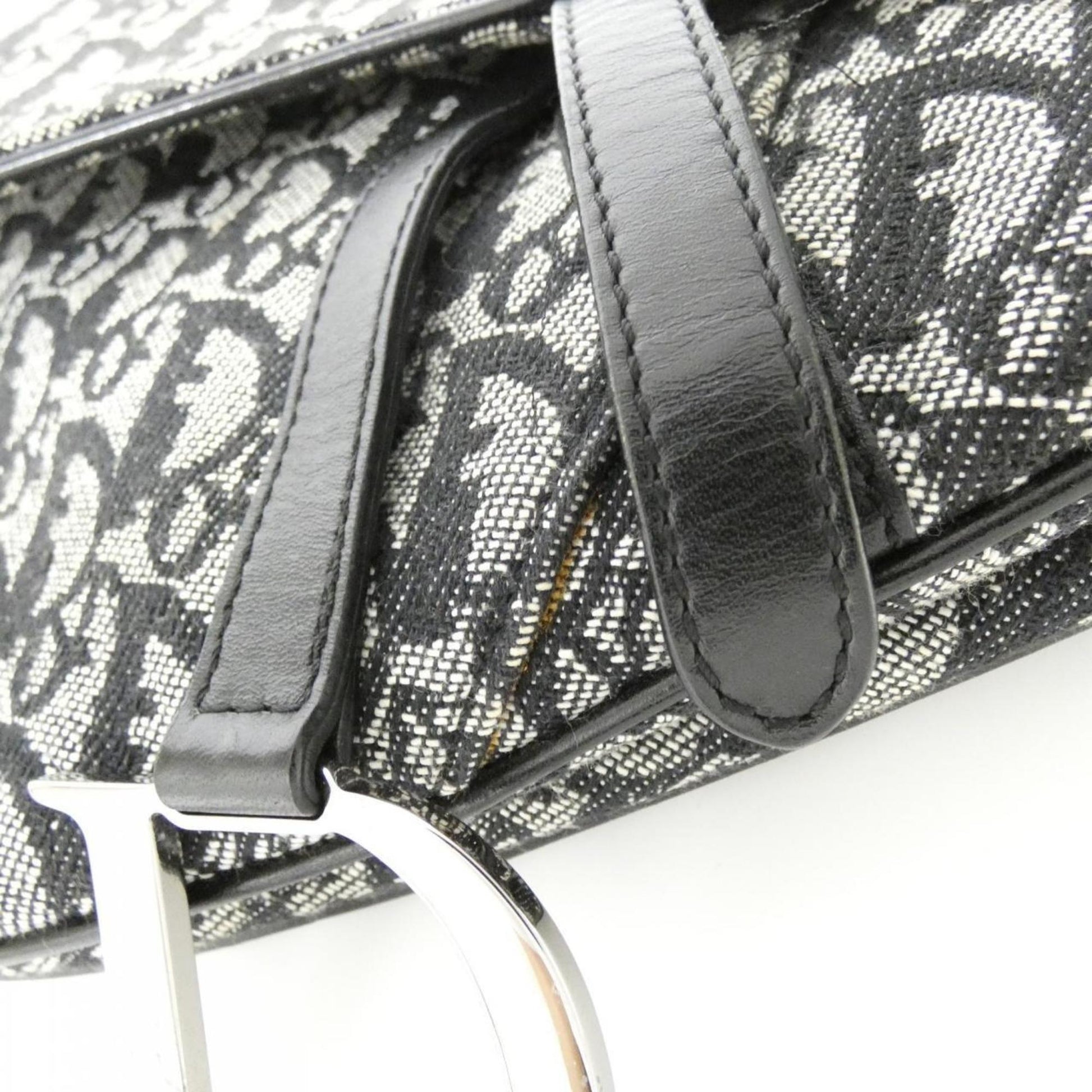 Christian Dior Black Canvas Shoulder Bag ()