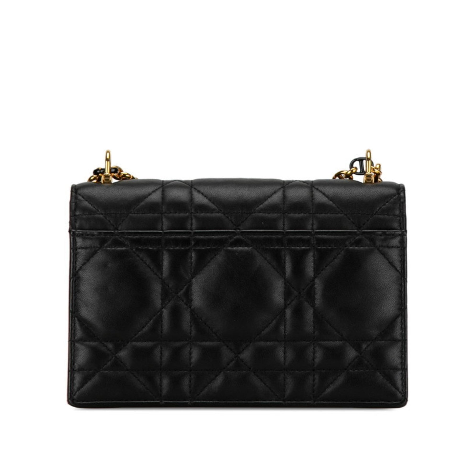 Christian Dior Black Leather Shoulder Bag ()